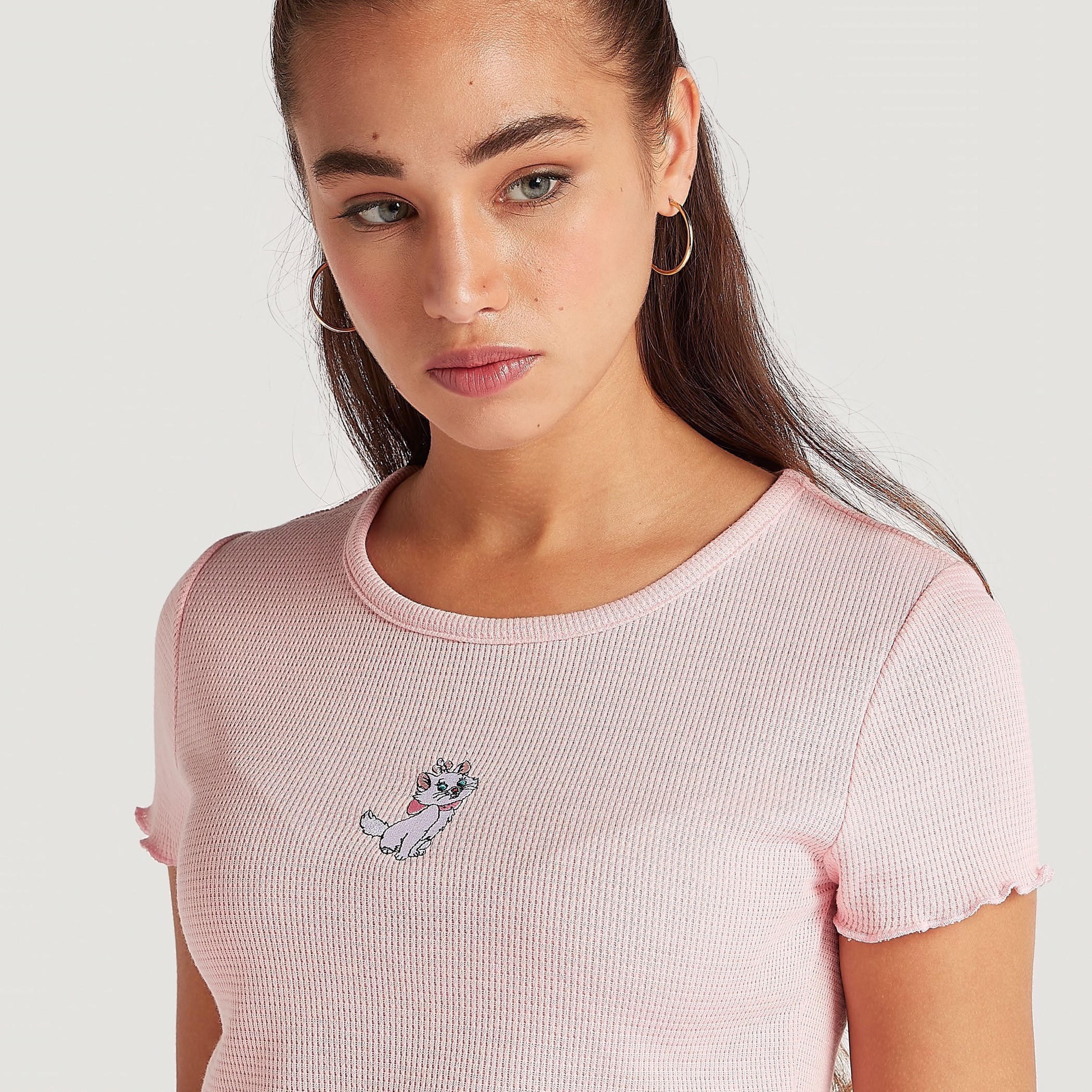 تيشيرت قصير مطرّز بأكمام قصيرة-women-clothing-tshirts-image-3