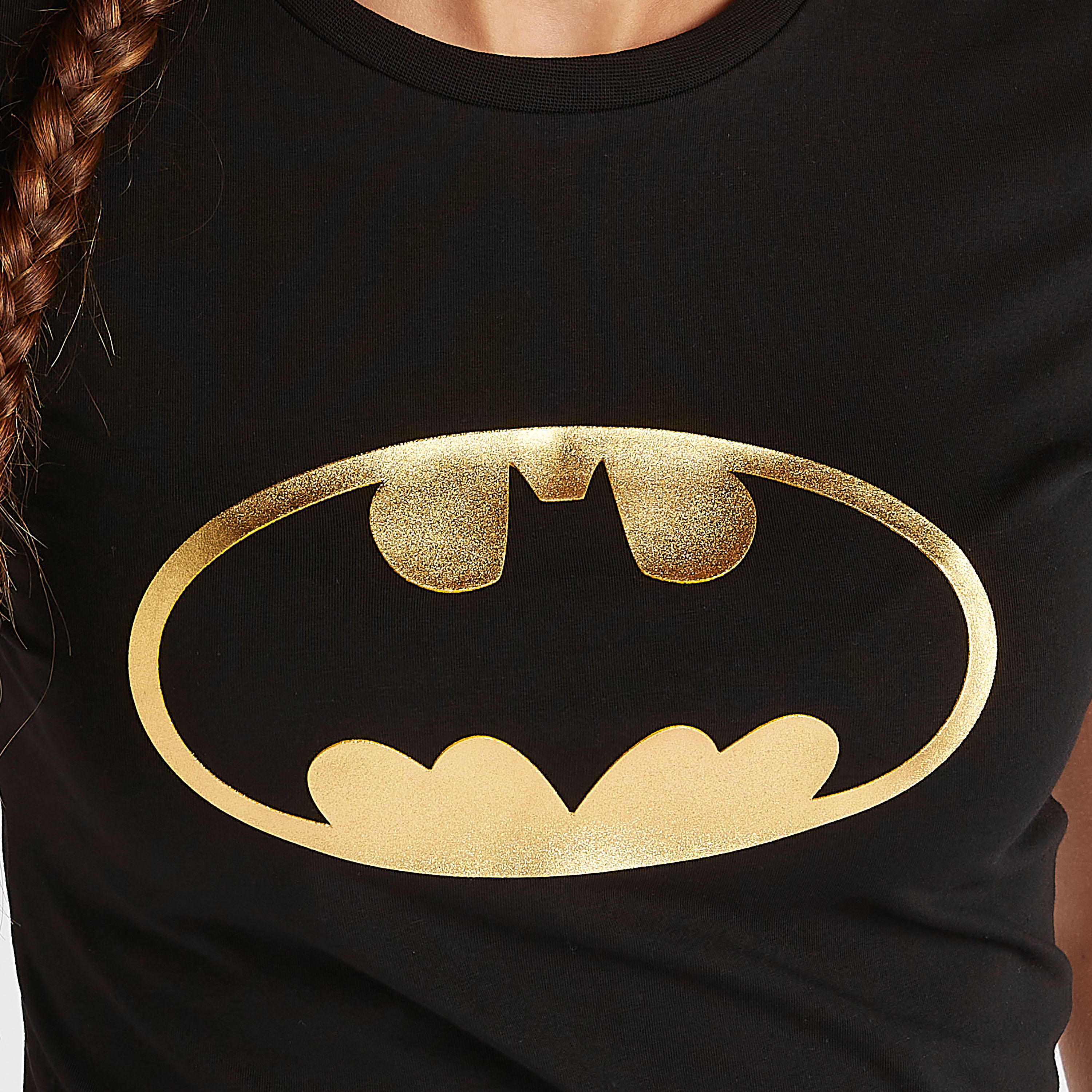 تيشيرت بياقة ضيّقة وأكمام كاب وطبعات باتمان-women-clothing-tshirts-image-5