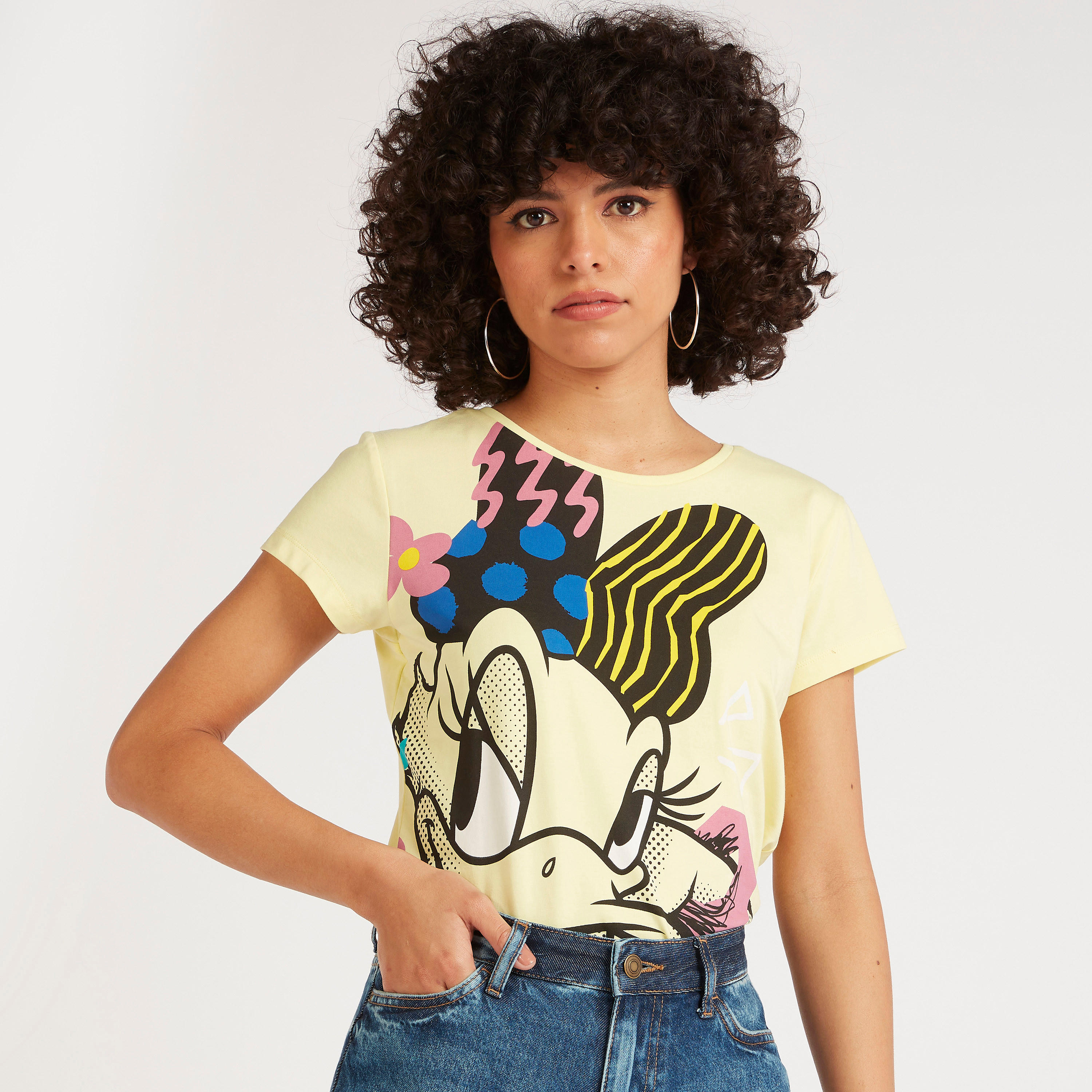 تيشيرت بياقة ضيّقة وأكمام كاب وطَبعات-women-clothing-tshirts-image-3
