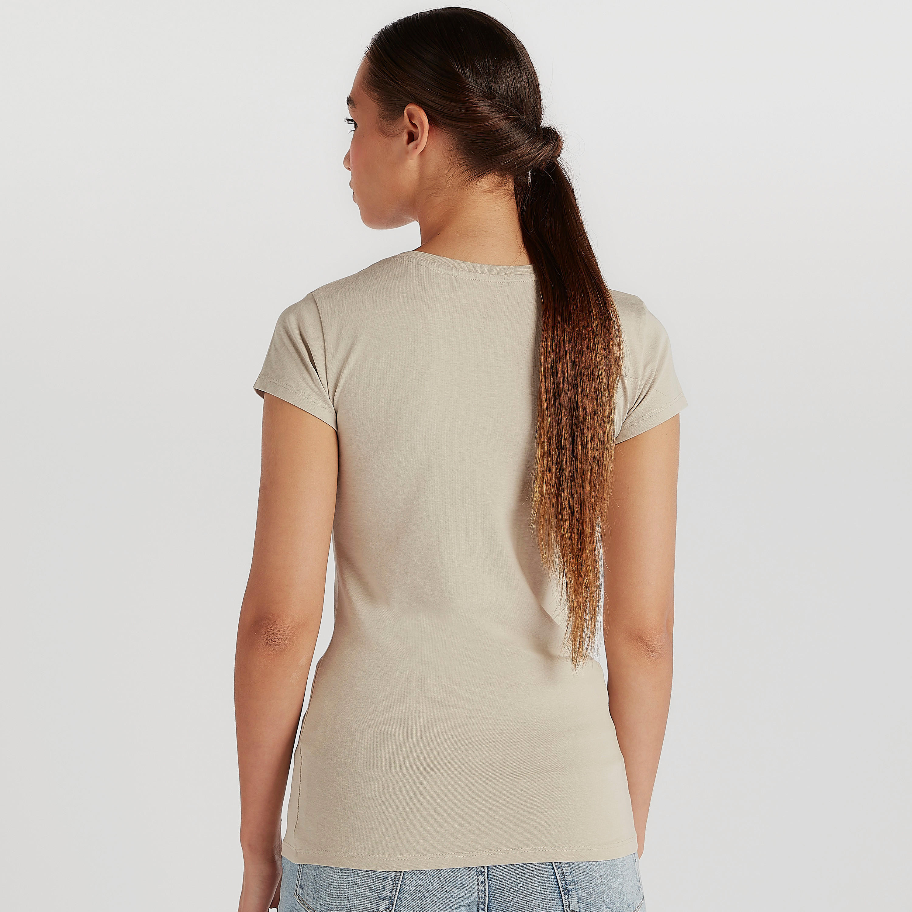 تيشيرت بياقة مستديرة وأكمام كاب وطبعات بامبي-women-clothing-tshirts-image-1