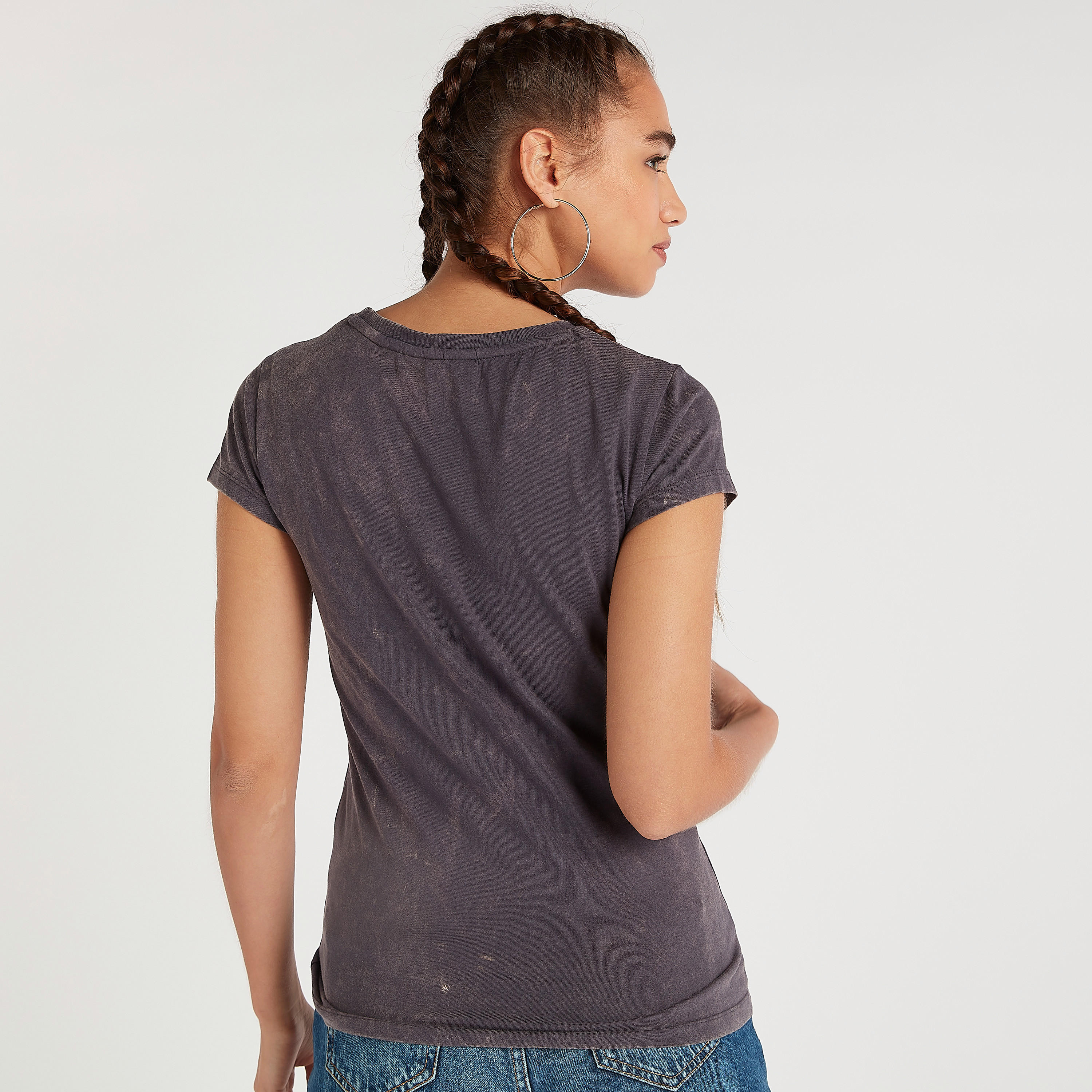 تيشيرت بياقة ضيقة وأكمام كاب وطبعات-women-clothing-tshirts-image-3