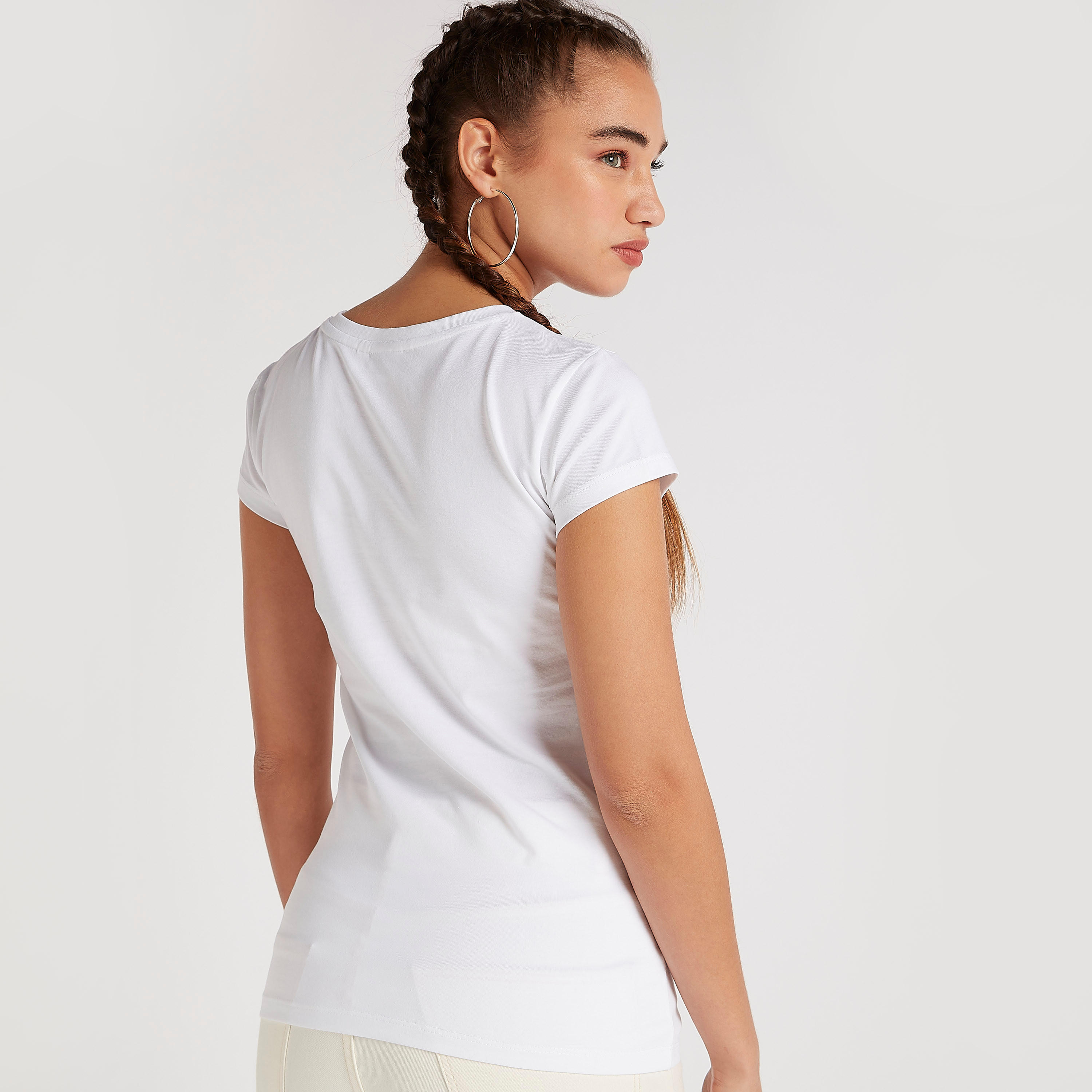 تيشيرت بأكمام كاب وطبعات سبونج بوب سكوير بانتس-women-clothing-tshirts-image-4