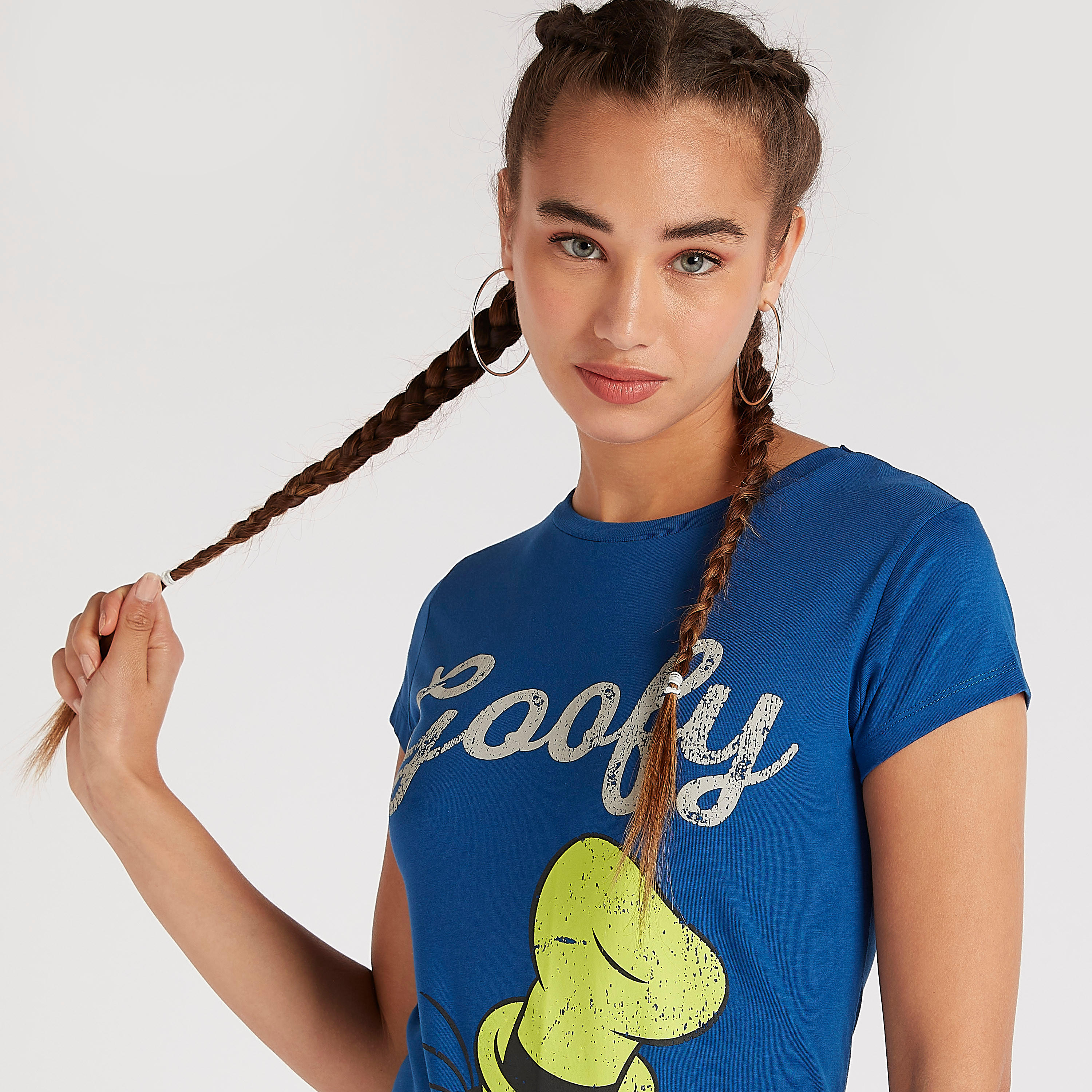 تيشيرت بياقة ضيّقة وأكمام كاب وطبعات جوفي-women-clothing-tshirts-image-3