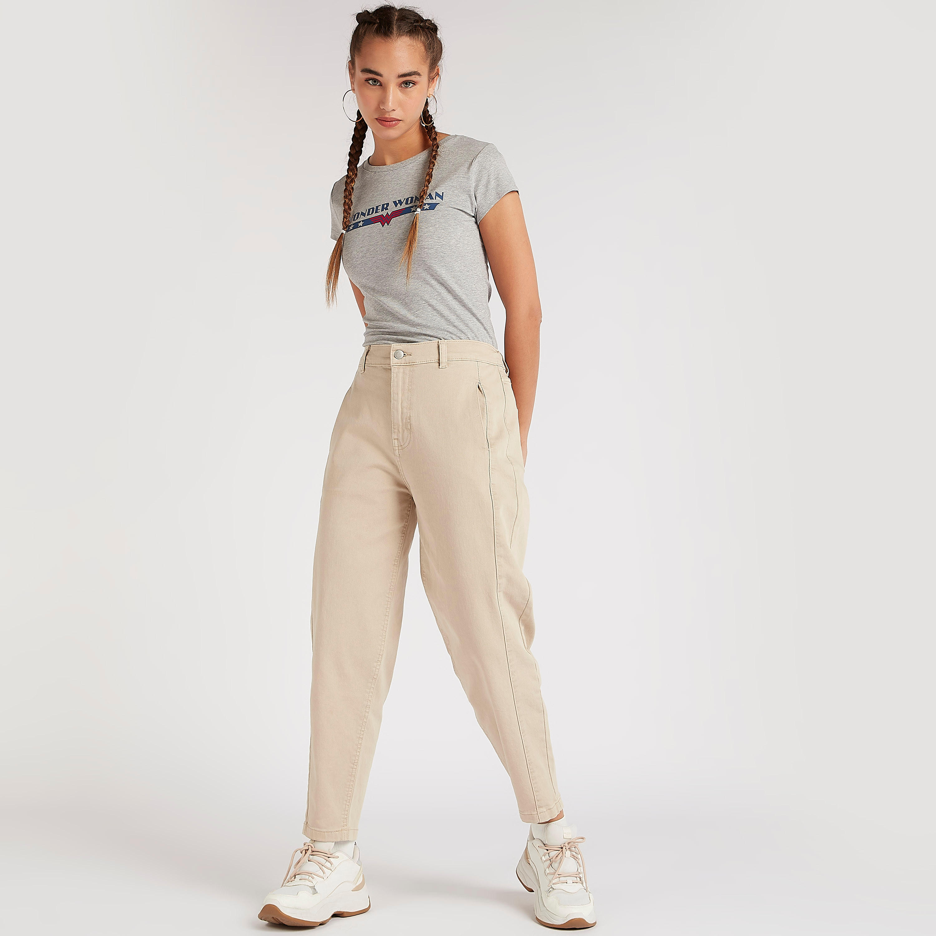 تيشيرت بياقة ضيقة وأكمام كاب وطبعات-women-clothing-tshirts-image-2