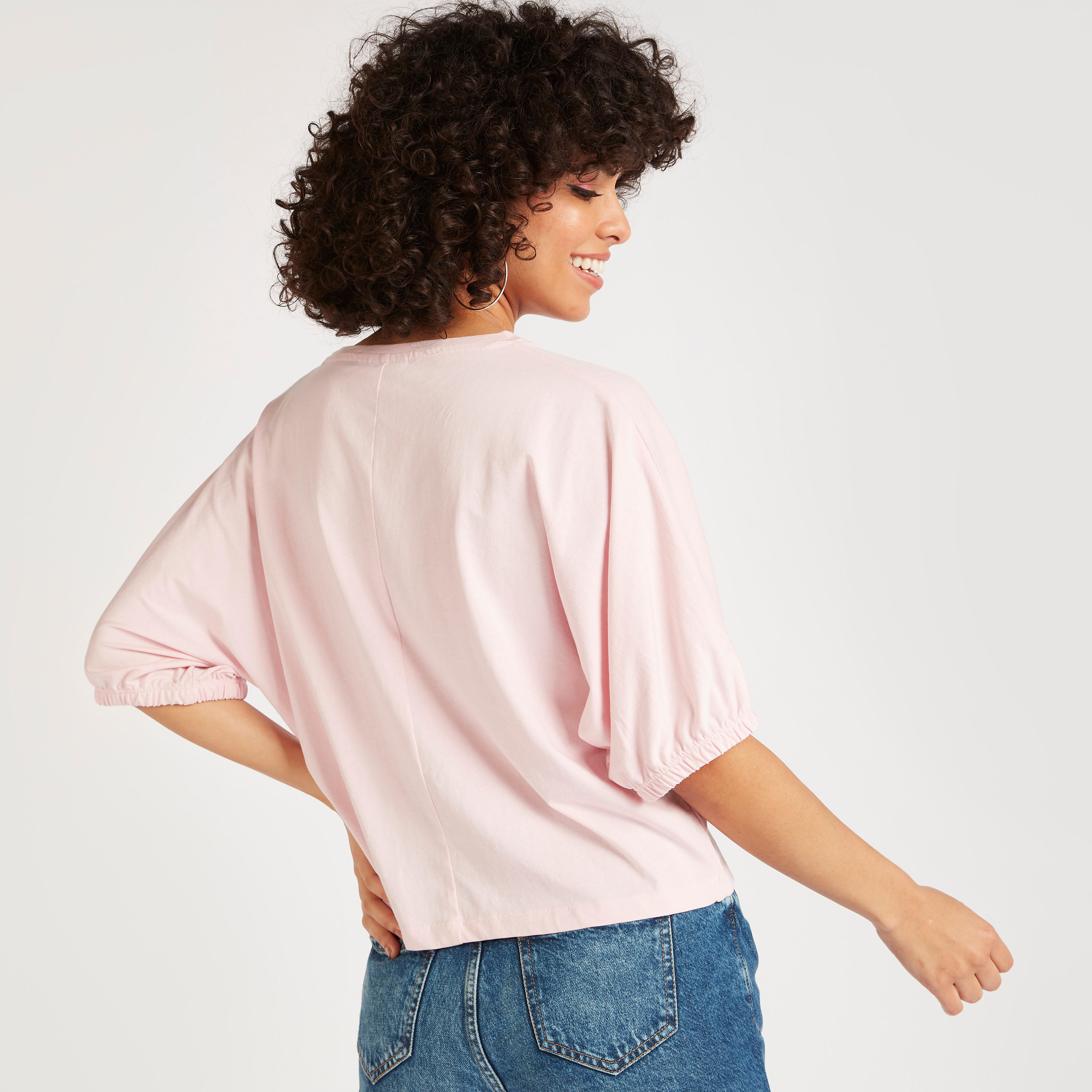 The Pink Panther Print T-shirt with Crew Neck-women-clothing-tshirts-image-5