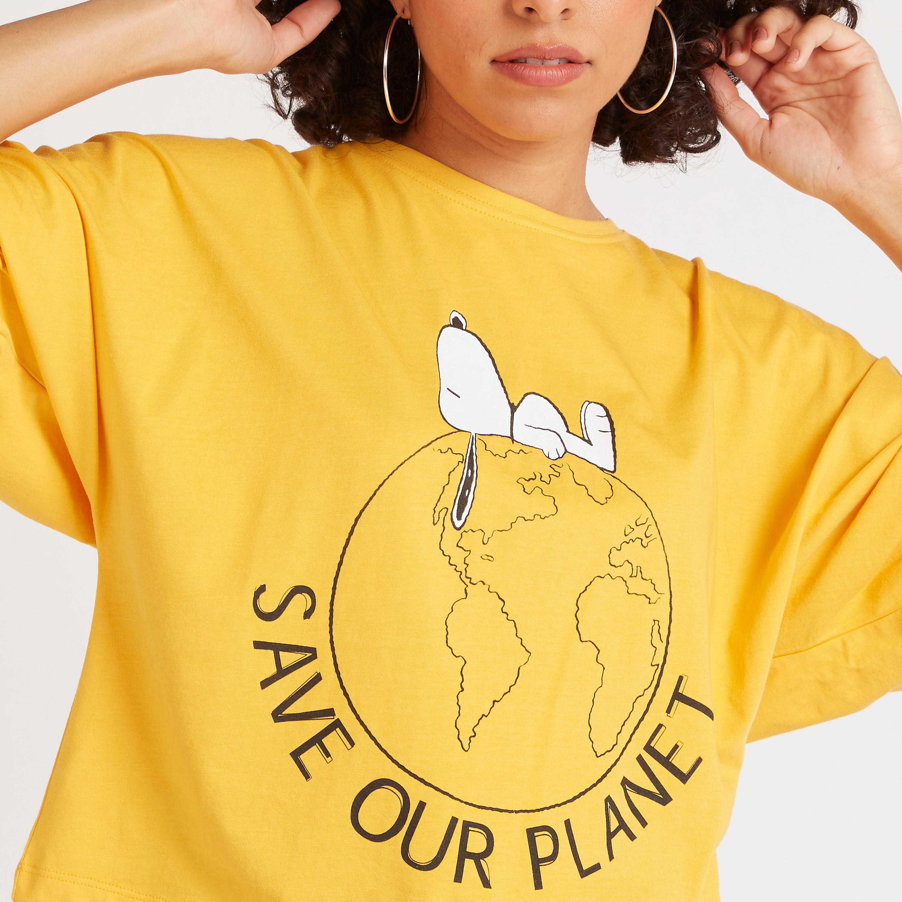 تيشيرت بياقة ضيّقة وأكمام كَاب وطبعات-women-clothing-tshirts-image-3
