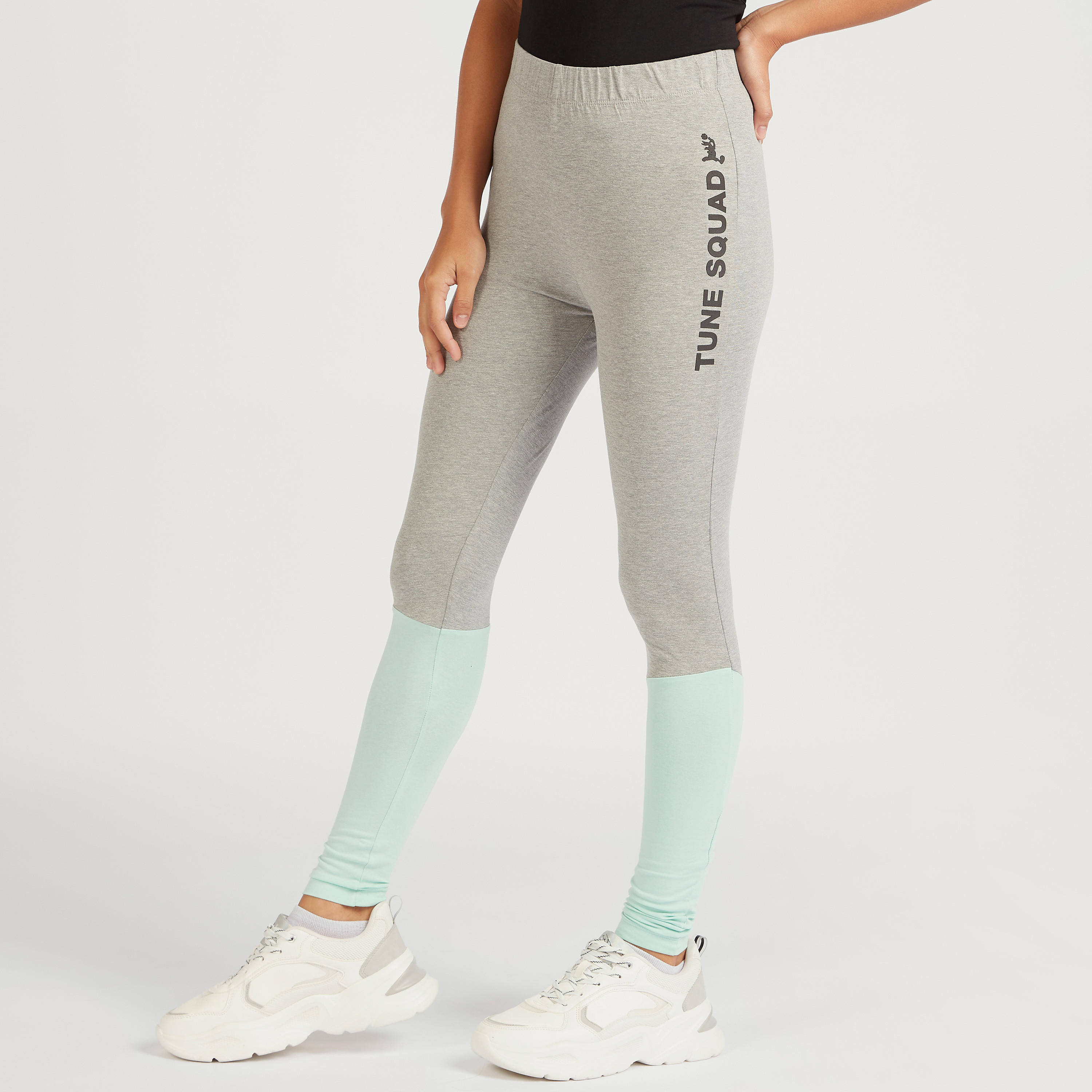 Colourblocked Printed Skinny Fit Leggings-women-clothing-bottoms-leggings-image-1