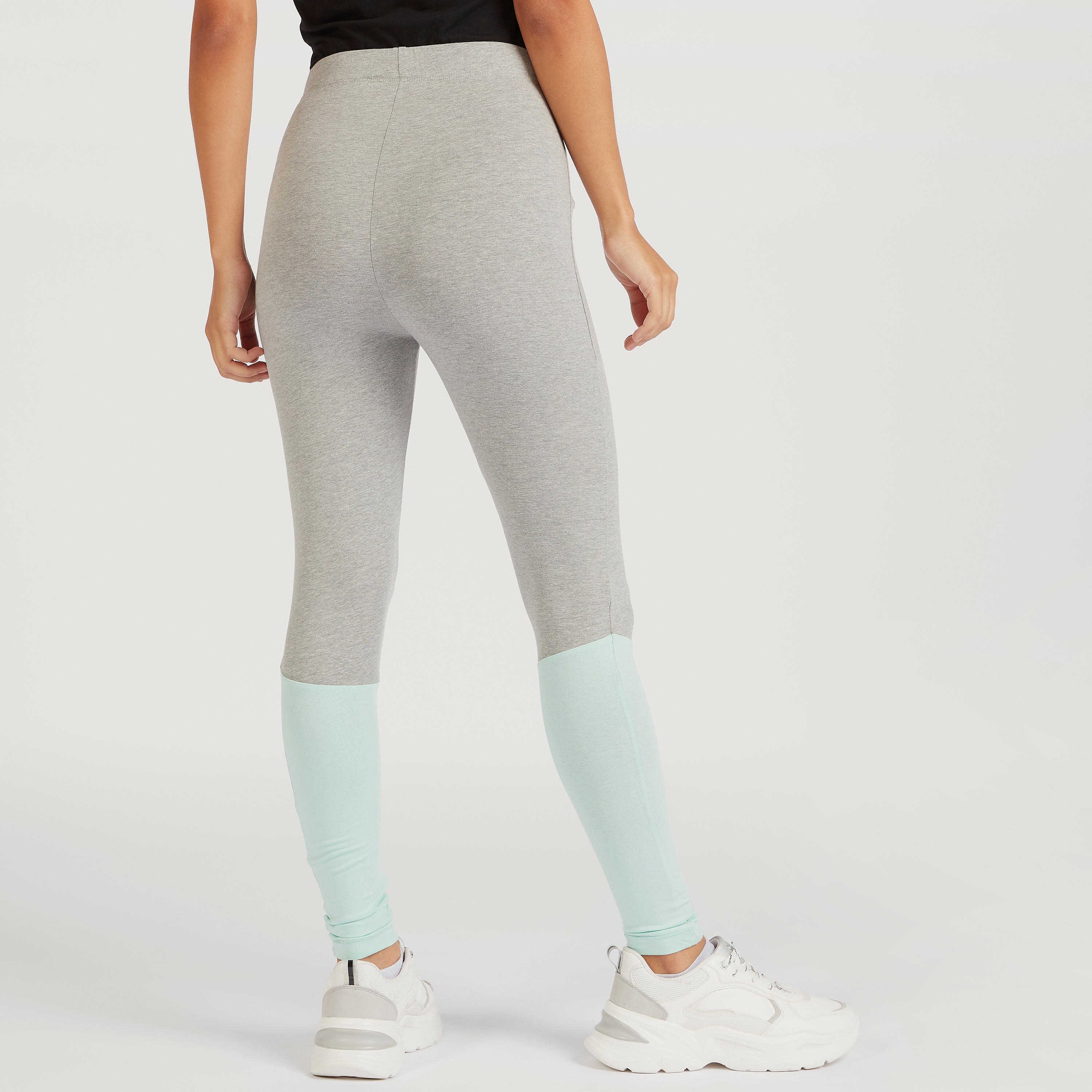 Colourblocked Printed Skinny Fit Leggings-women-clothing-bottoms-leggings-image-4