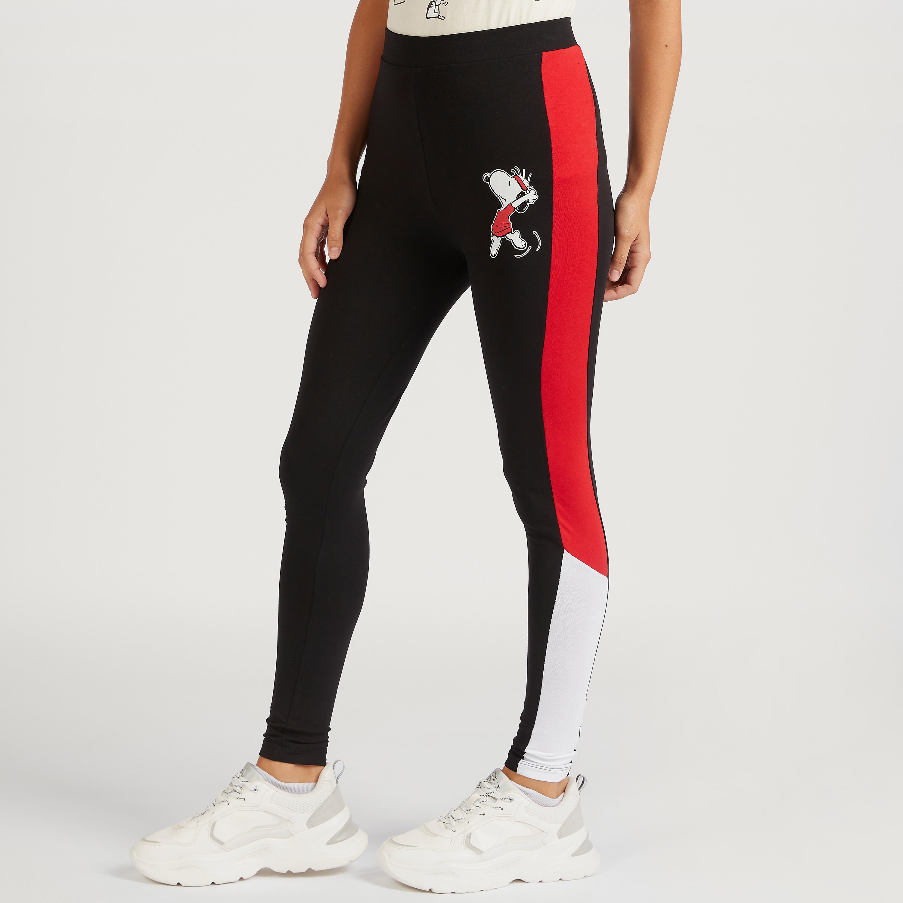 بنطلون ضيق متوسط الارتفاع بطبعات سنوبي-women-clothing-bottoms-leggings-image-1