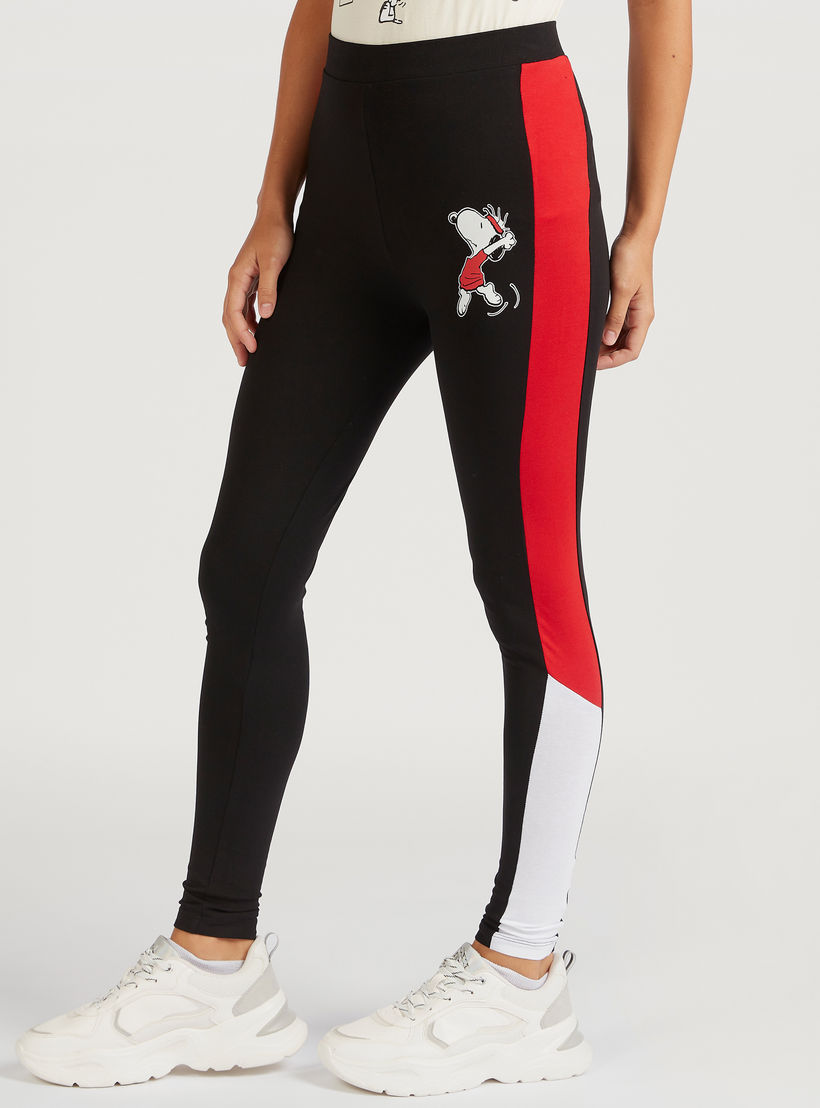 بنطلون ضيق متوسط الارتفاع بطبعات سنوبي-women-clothing-bottoms-leggings-image-1