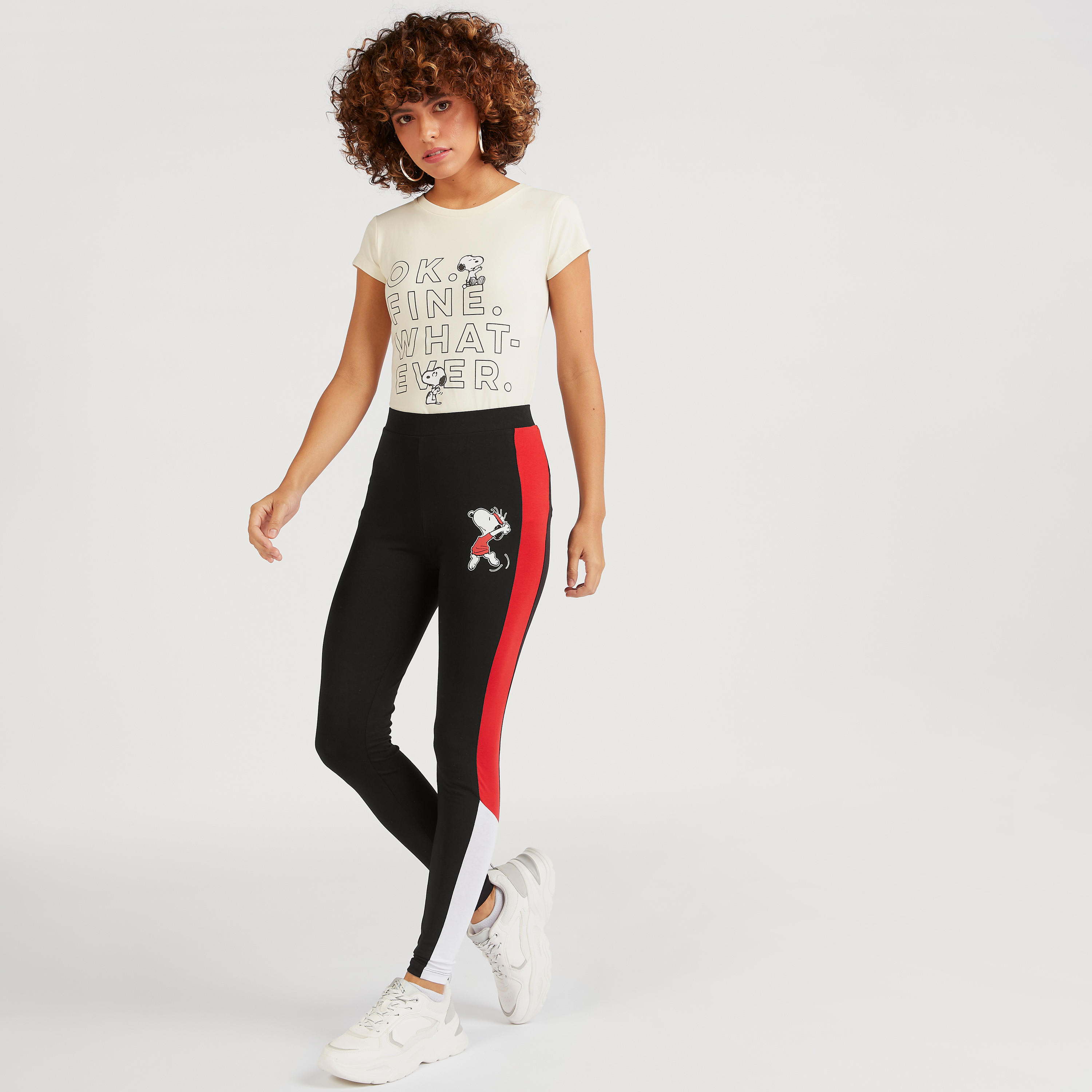 بنطلون ضيق متوسط الارتفاع بطبعات سنوبي-women-clothing-bottoms-leggings-image-2