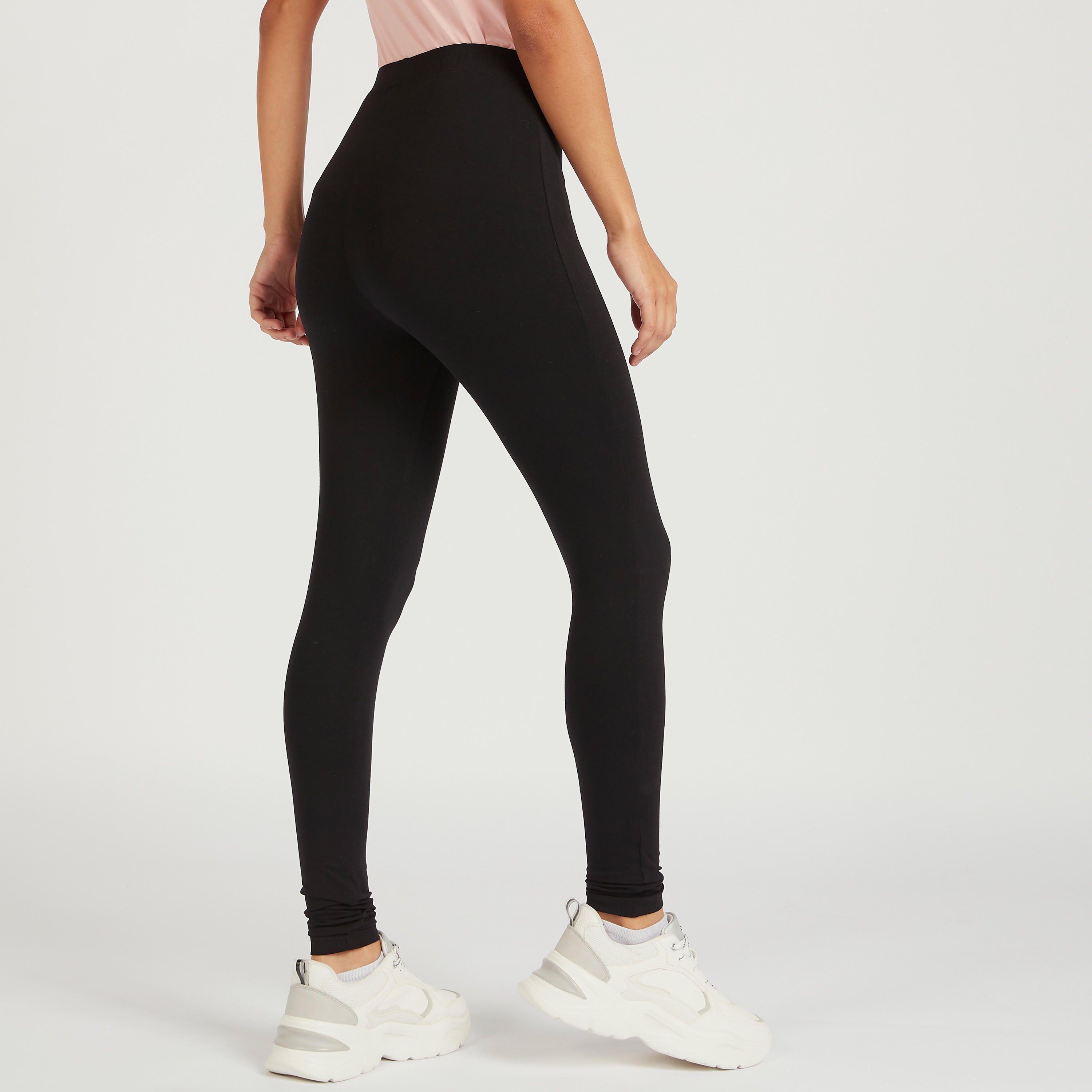 NASA Solid Mid-Rise Leggings with Elasticated Waistband-women-clothing-bottoms-leggings-image-4