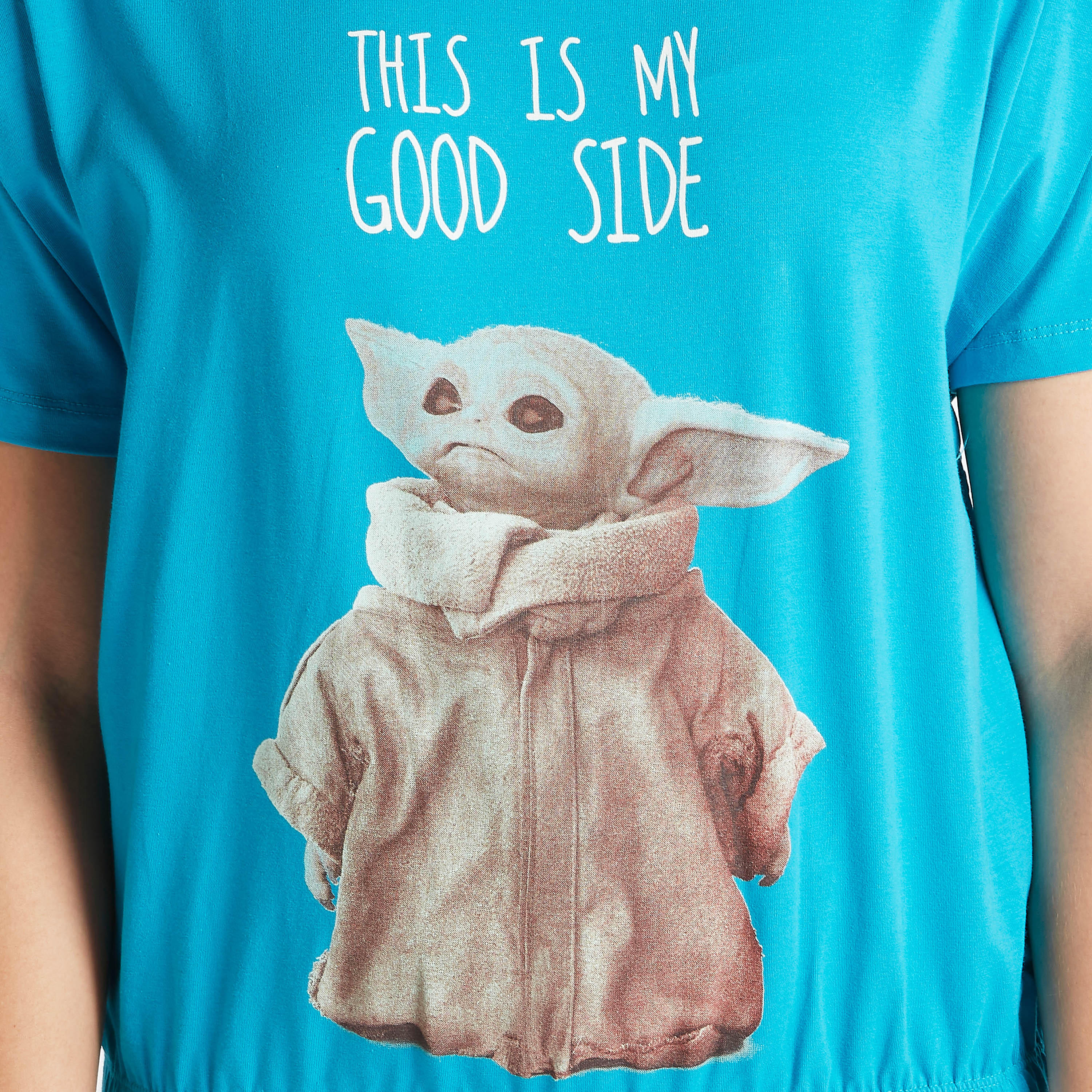 تيشيرت بياقة مستديرة وأكمام قصيرة وطبعات بيبي يودا-women-clothing-tshirts-image-3