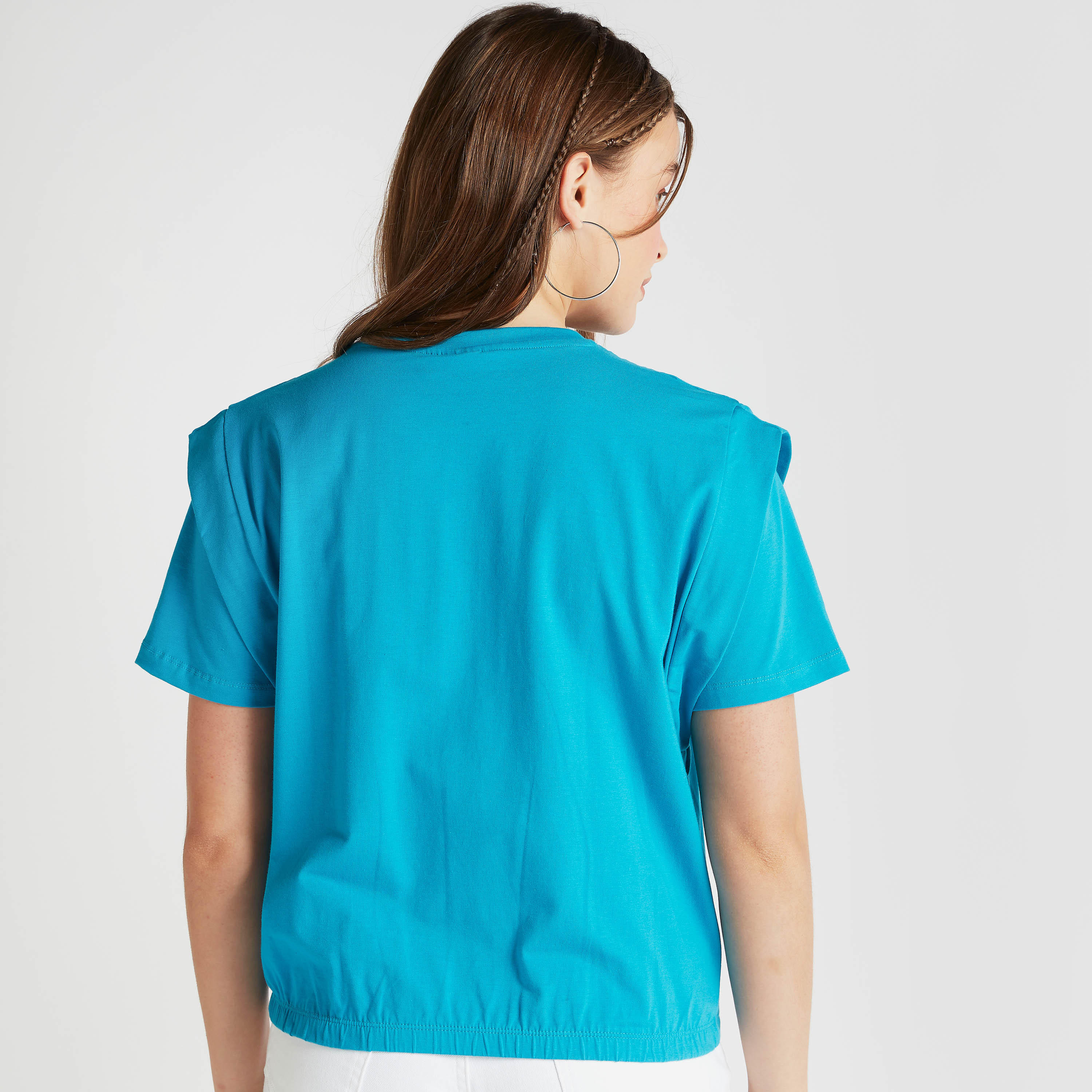 تيشيرت بياقة مستديرة وأكمام قصيرة وطبعات بيبي يودا-women-clothing-tshirts-image-4
