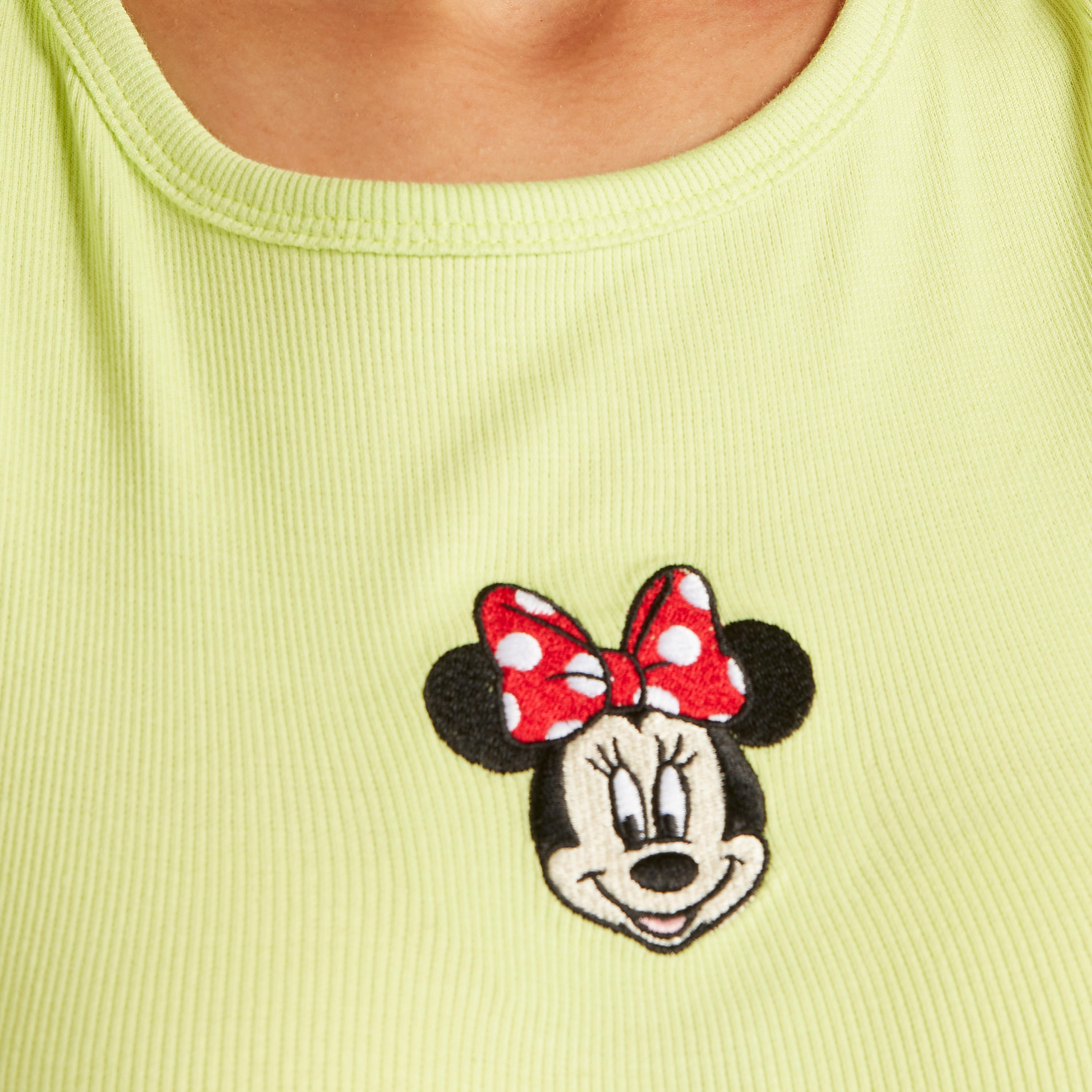 Ribbed Minnie Mouse Round Neck Sleeveless Vest-women-clothing-tshirts-image-3