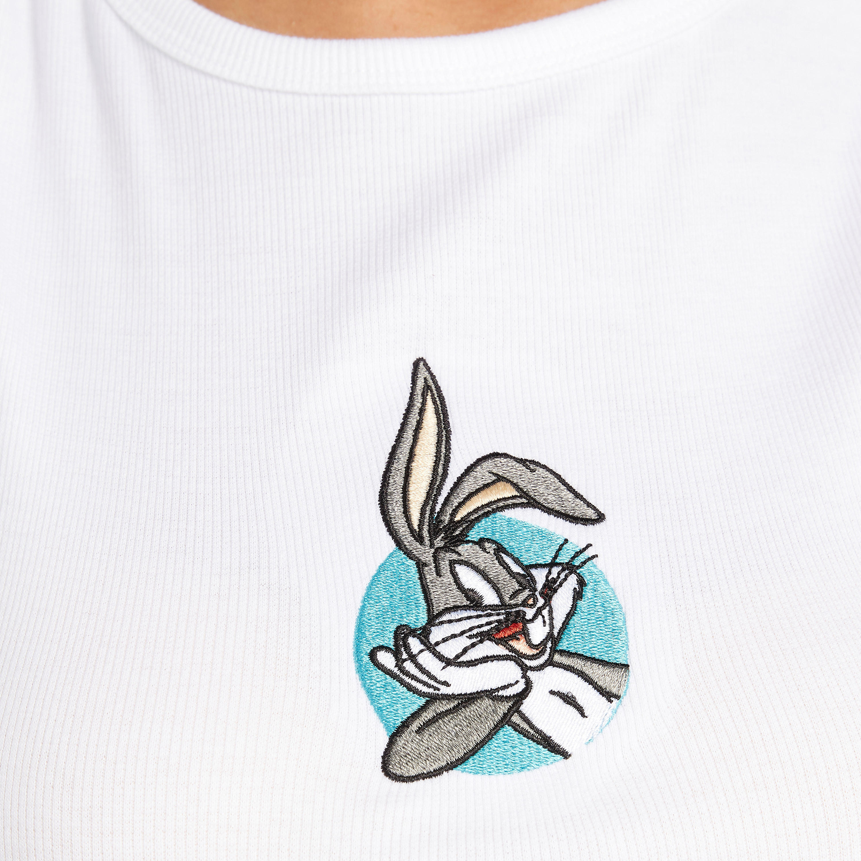 Ribbed Bugs Bunny Round Neck Sleeveless Vest-women-clothing-tshirts-image-3