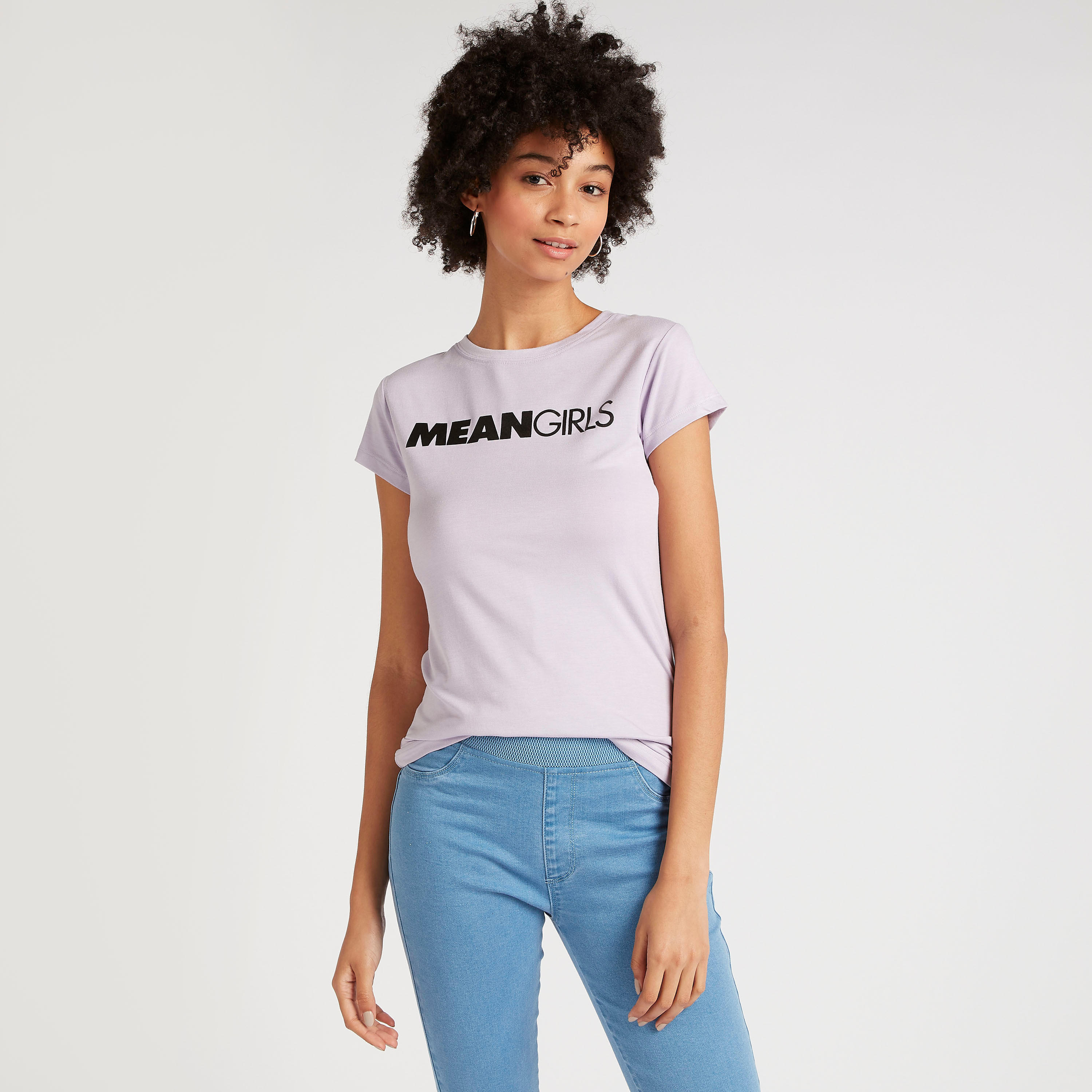 تيشيرت بياقة ضيّقة وأكمام كاب وطبعات-women-clothing-tshirts-image-1