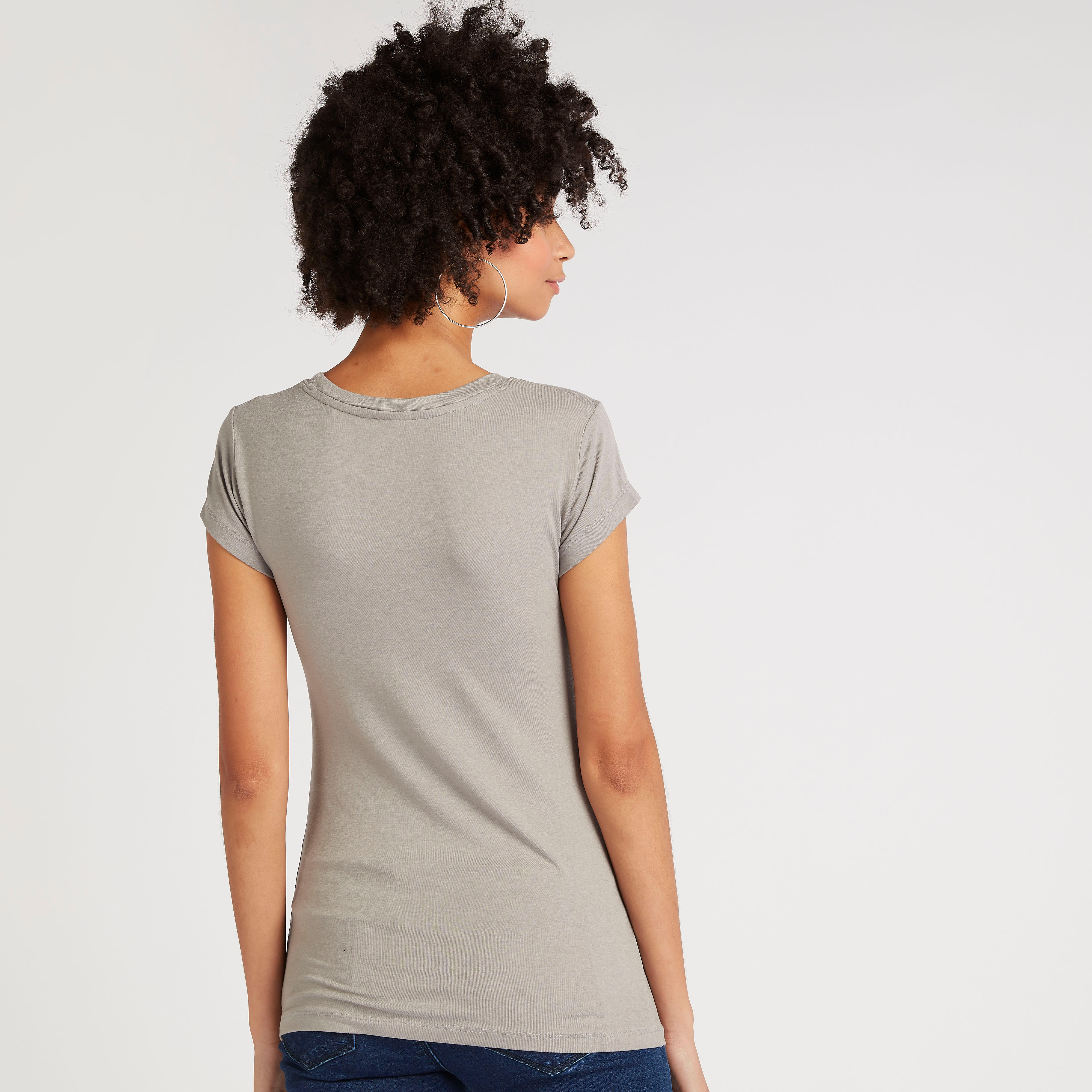 Garfield Print T-shirt with Cap Sleeves and Crew Neck-women-clothing-tshirts-image-4