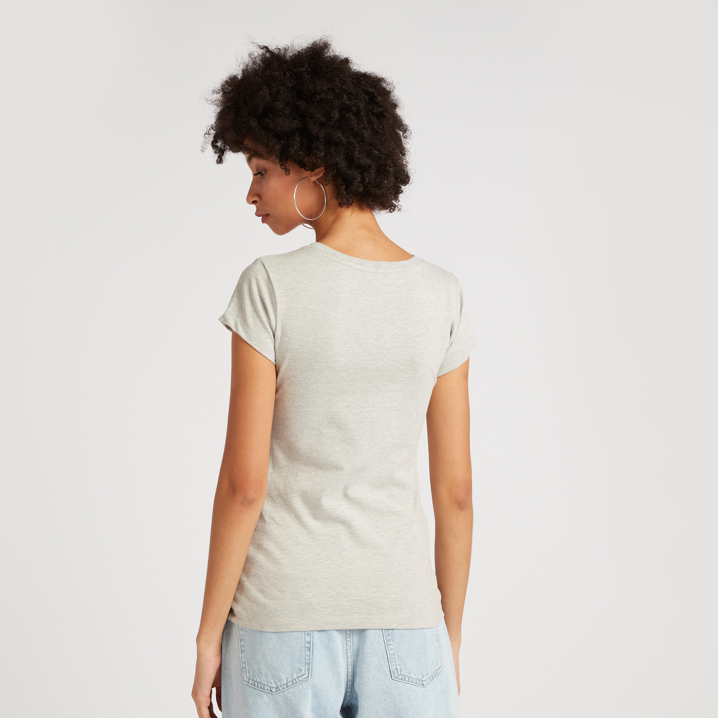 تيشيرت بياقة ضيّقة وأكمام كاب وطبعات ميني ماوس-women-clothing-tshirts-image-4