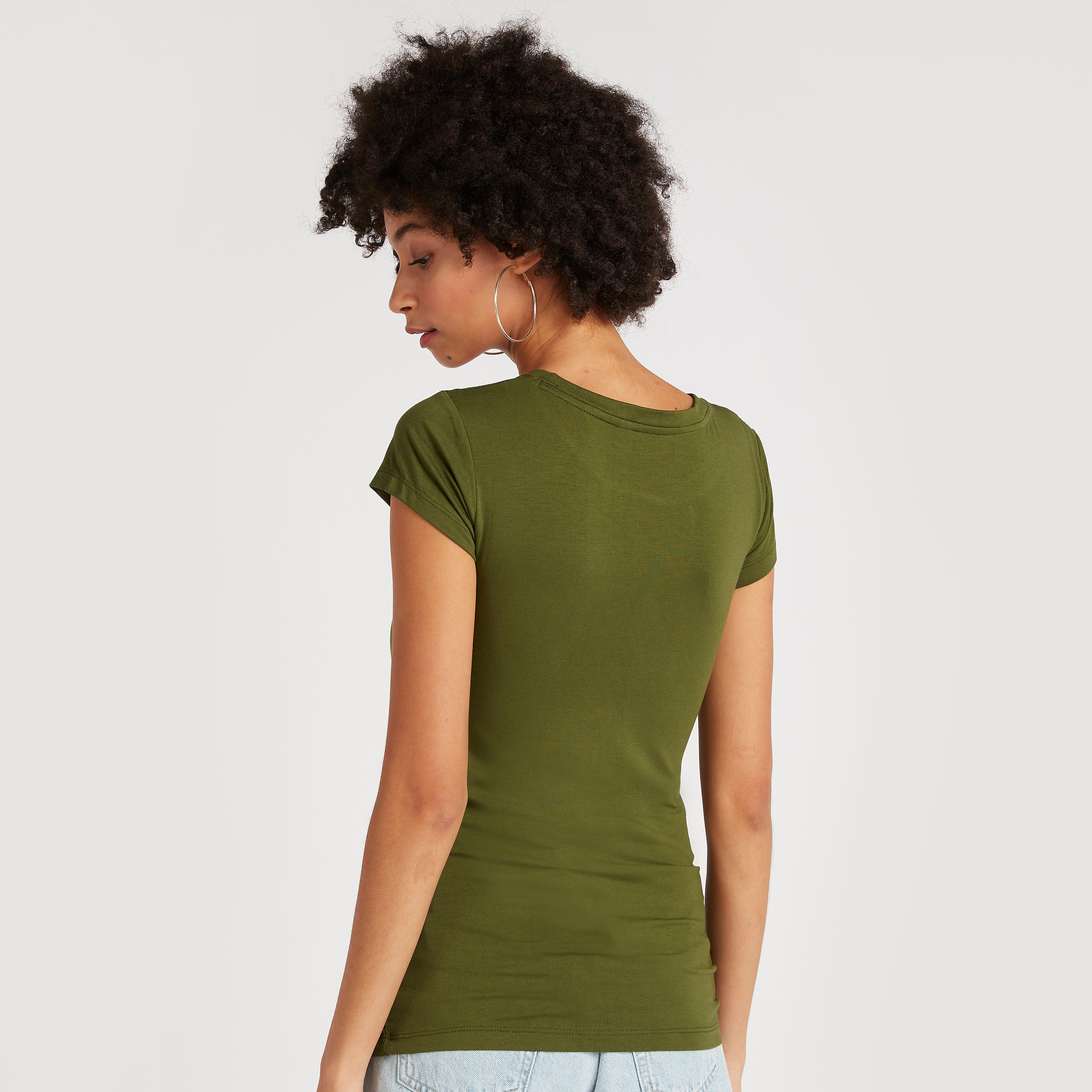 Peanuts Print T-shirt with Round Sleeves and Crew Neck-women-clothing-tshirts-image-4