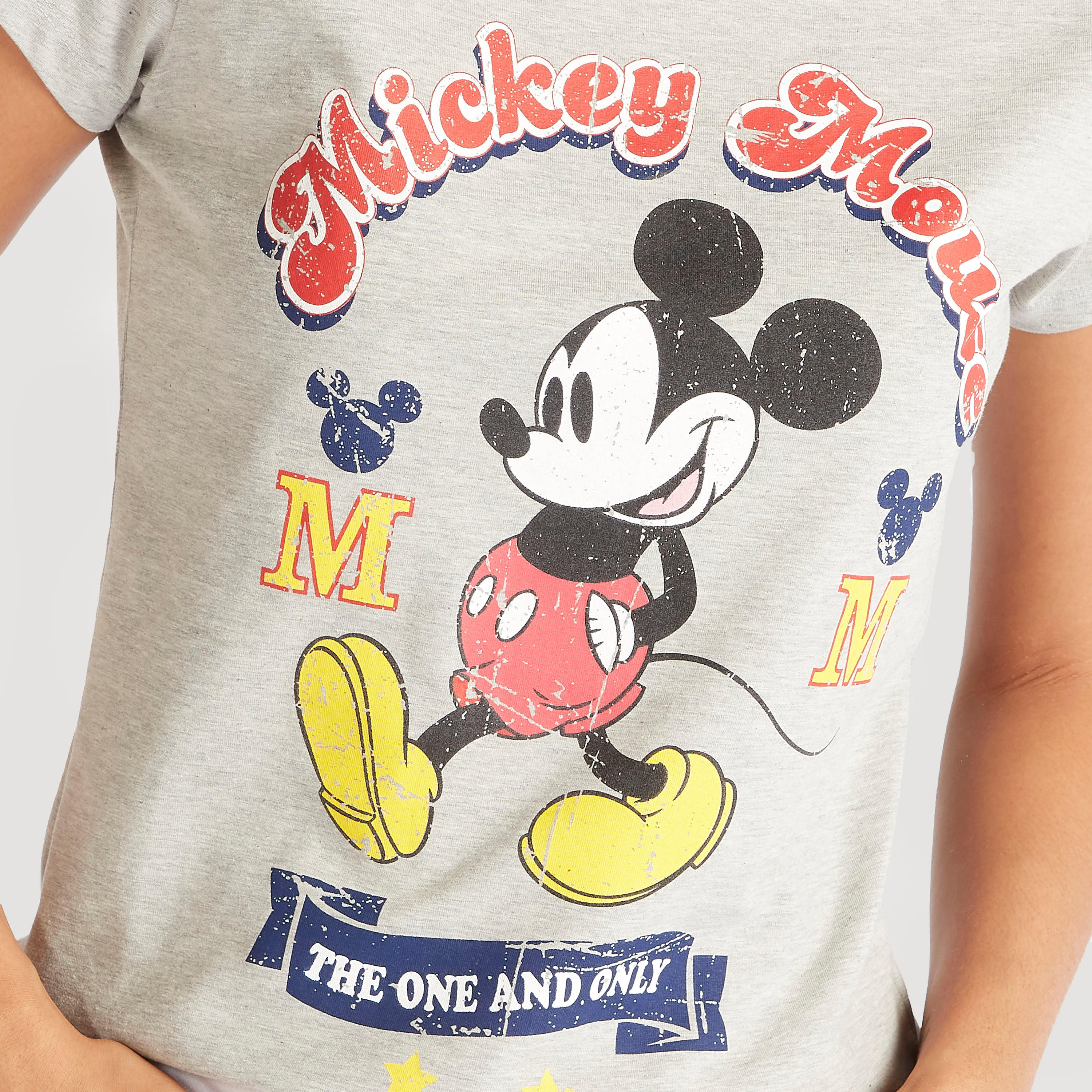 تيشيرت بياقة ضيّقة وأكمام كاب وطبعات ميكي ماوس-women-clothing-tshirts-image-3