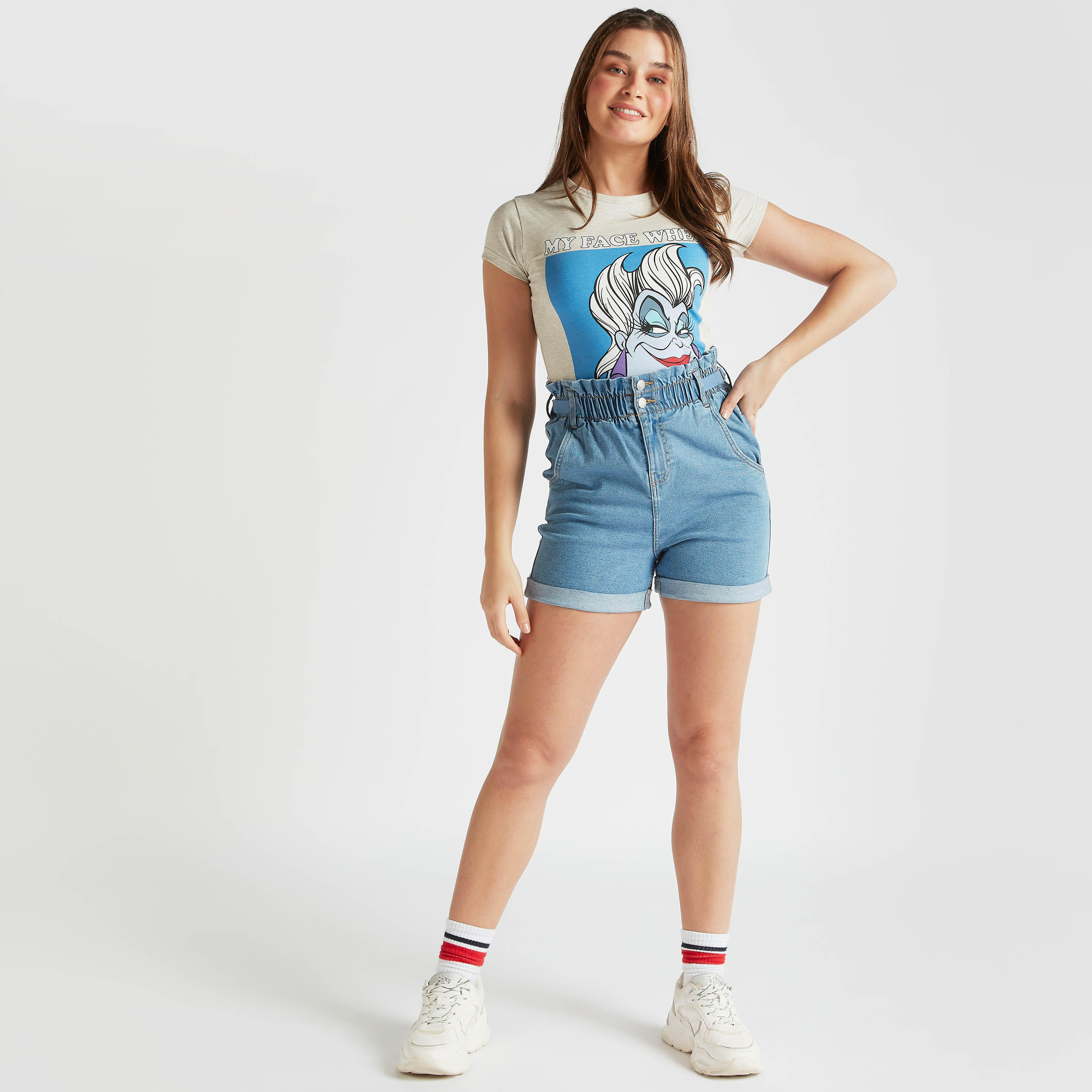 Printed T-shirt with Crew Neck and Short Sleeves-women-clothing-tshirts-image-2