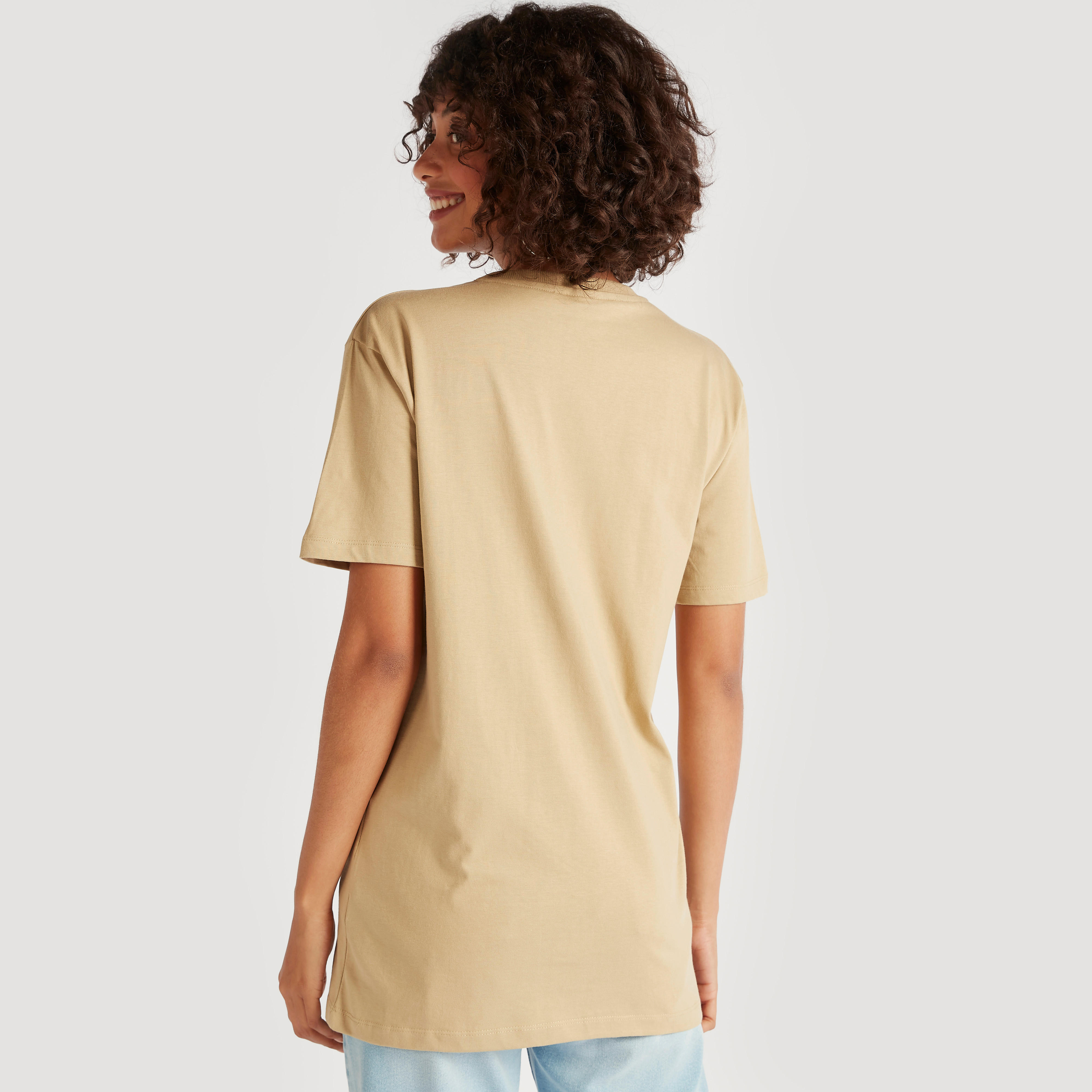 تيشيرت بياقة مستديرة وأكمام قصيرة وطبعات توم آند جيري جرافيك-women-clothing-tshirts-image-4