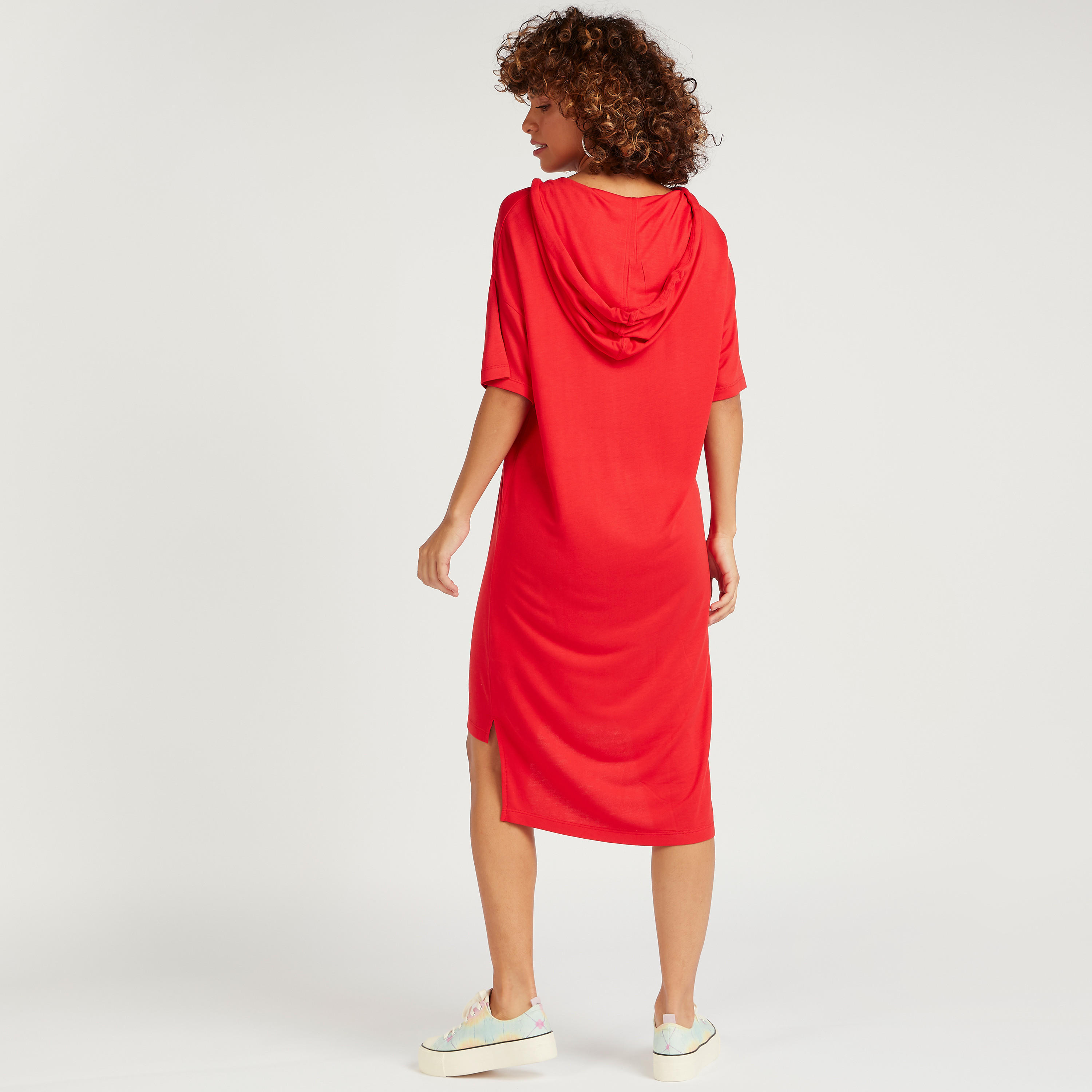 فستان تيشيرت بأكمام قصيرة وطبعات هالو كيتي-women-clothing-dresses-image-4
