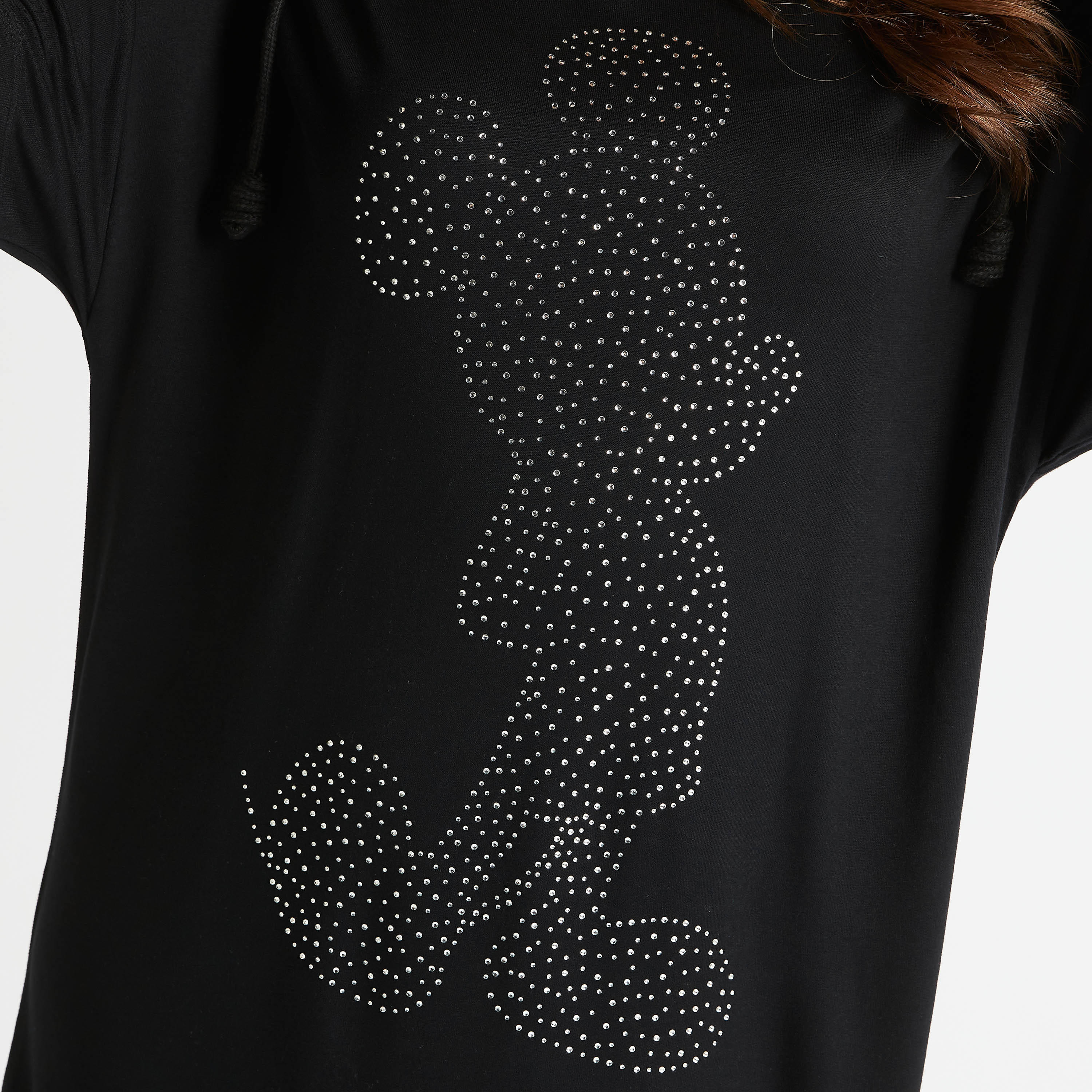 فستان واسع بتزيينات ميكي ماوس وأطراف غير مستوية وأكمام قصيرة-women-clothing-dresses-image-3