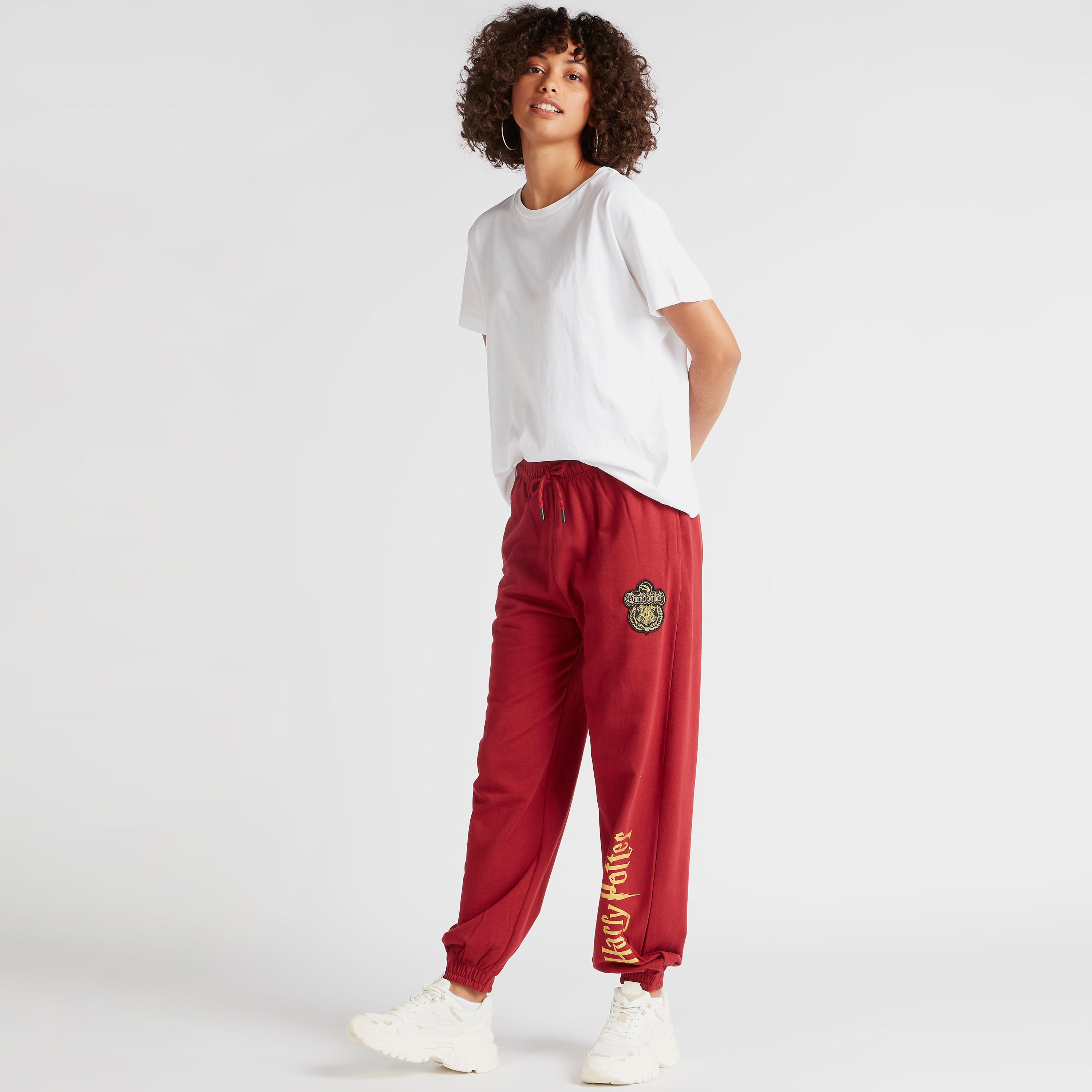 بنطلون رياضي برباط إغلاق وخصر متوسّط الارتفاع وطبعات هاري بوتر-women-clothing-bottoms-joggers-image-2