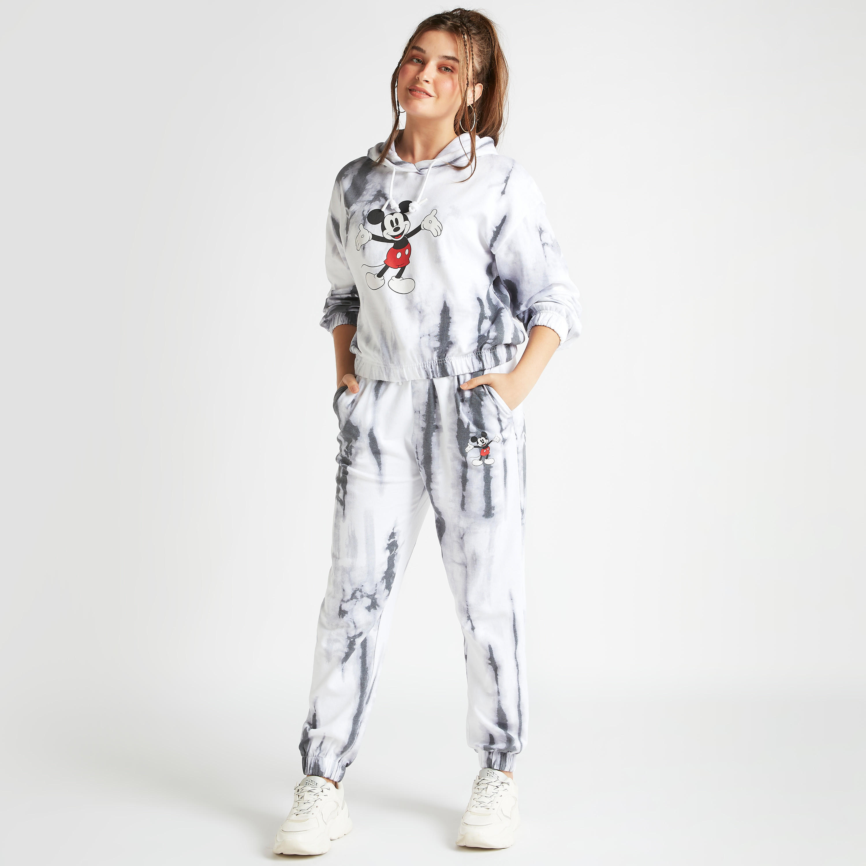 Mickey Mouse Print Mid-Rise Joggers with Drawstring Closure-women-clothing-bottoms-joggers-image-5