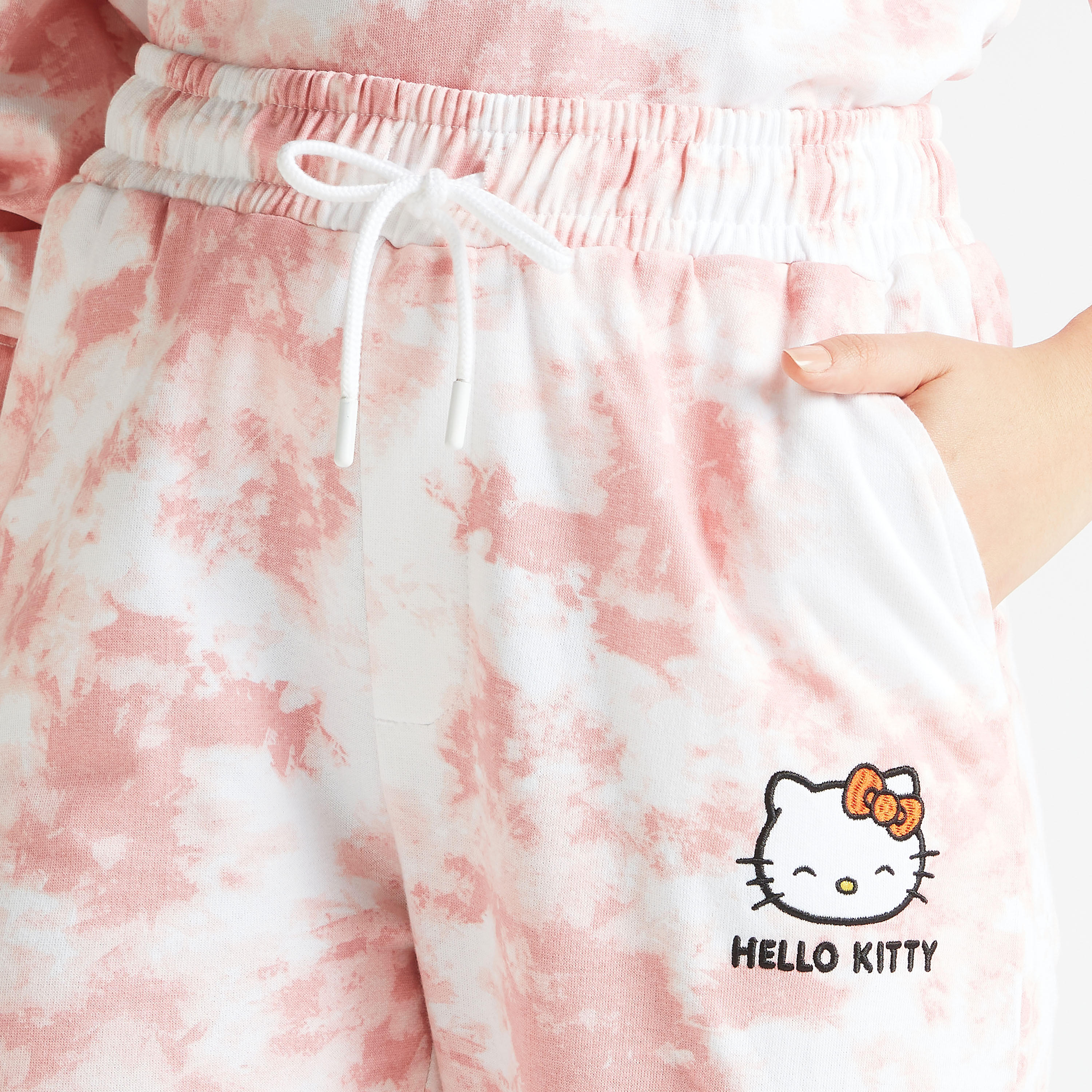 Hello Kitty Print Mid-Rise Joggers with Drawstring Closure and Pockets-women-clothing-bottoms-joggers-image-3