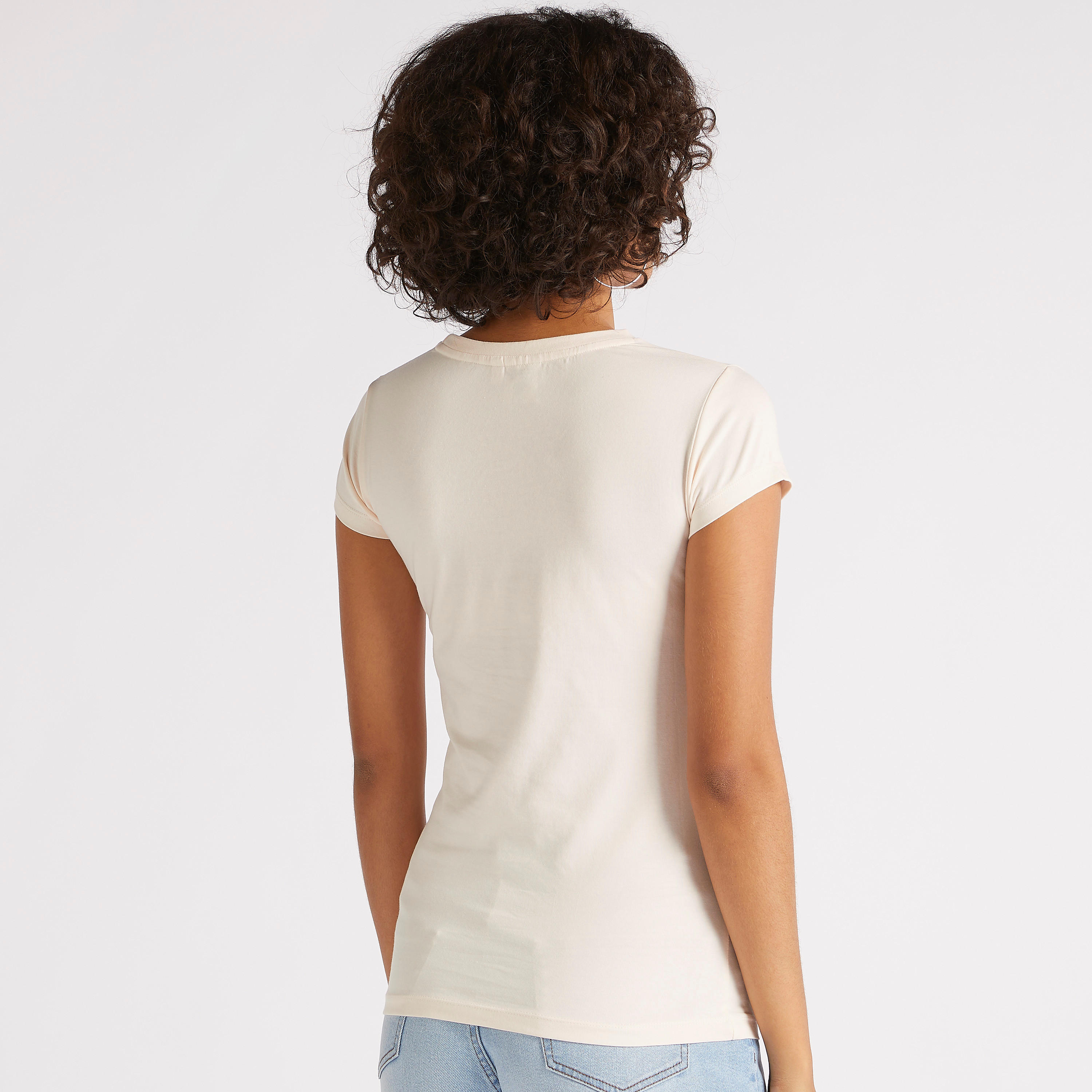 تيشيرت بياقة ضيّقة وأكمام كاب وطبعات سمورفيت-women-clothing-tshirts-image-4