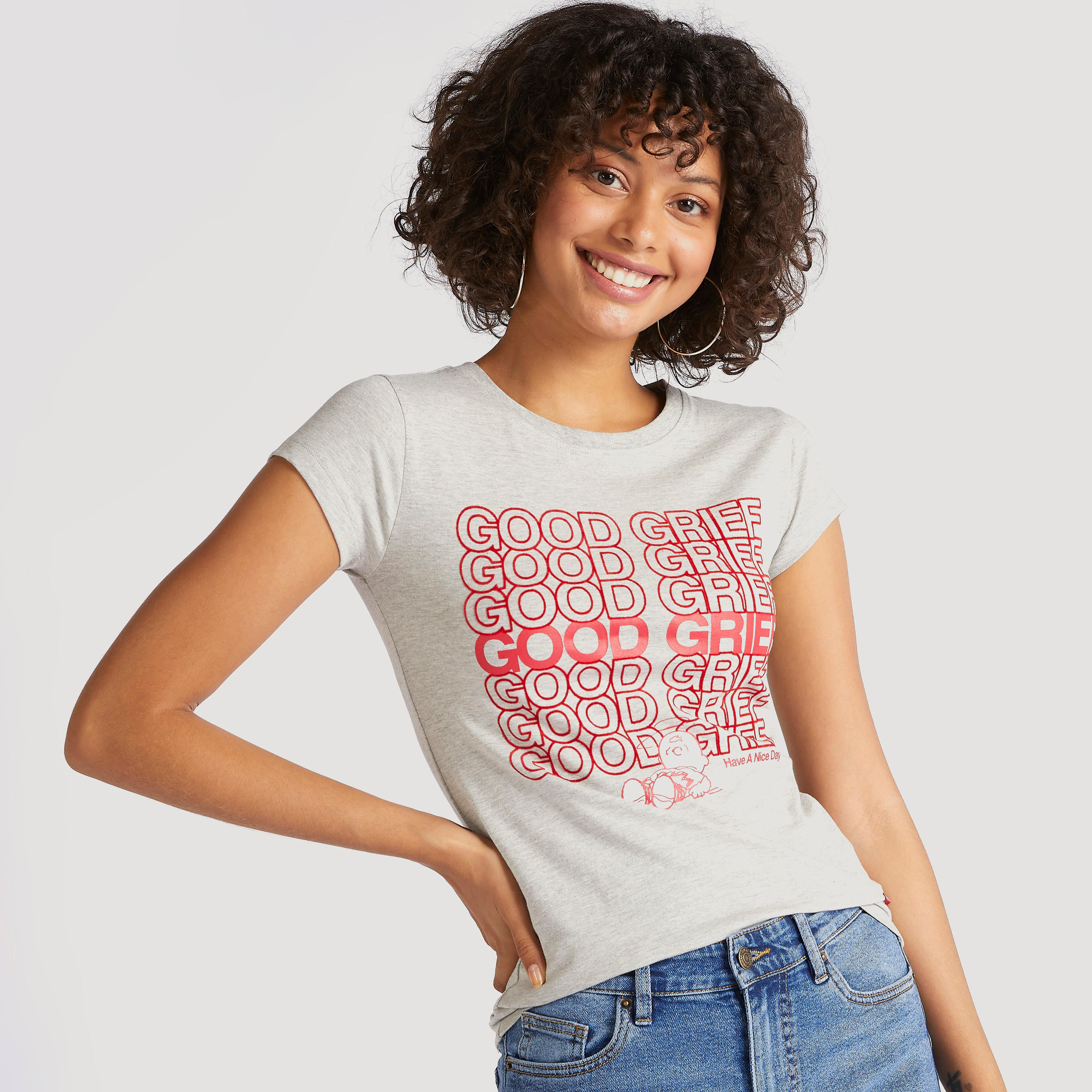 Printed Crew Neck T-shirt with Cap Sleeves-women-clothing-tshirts-image-1