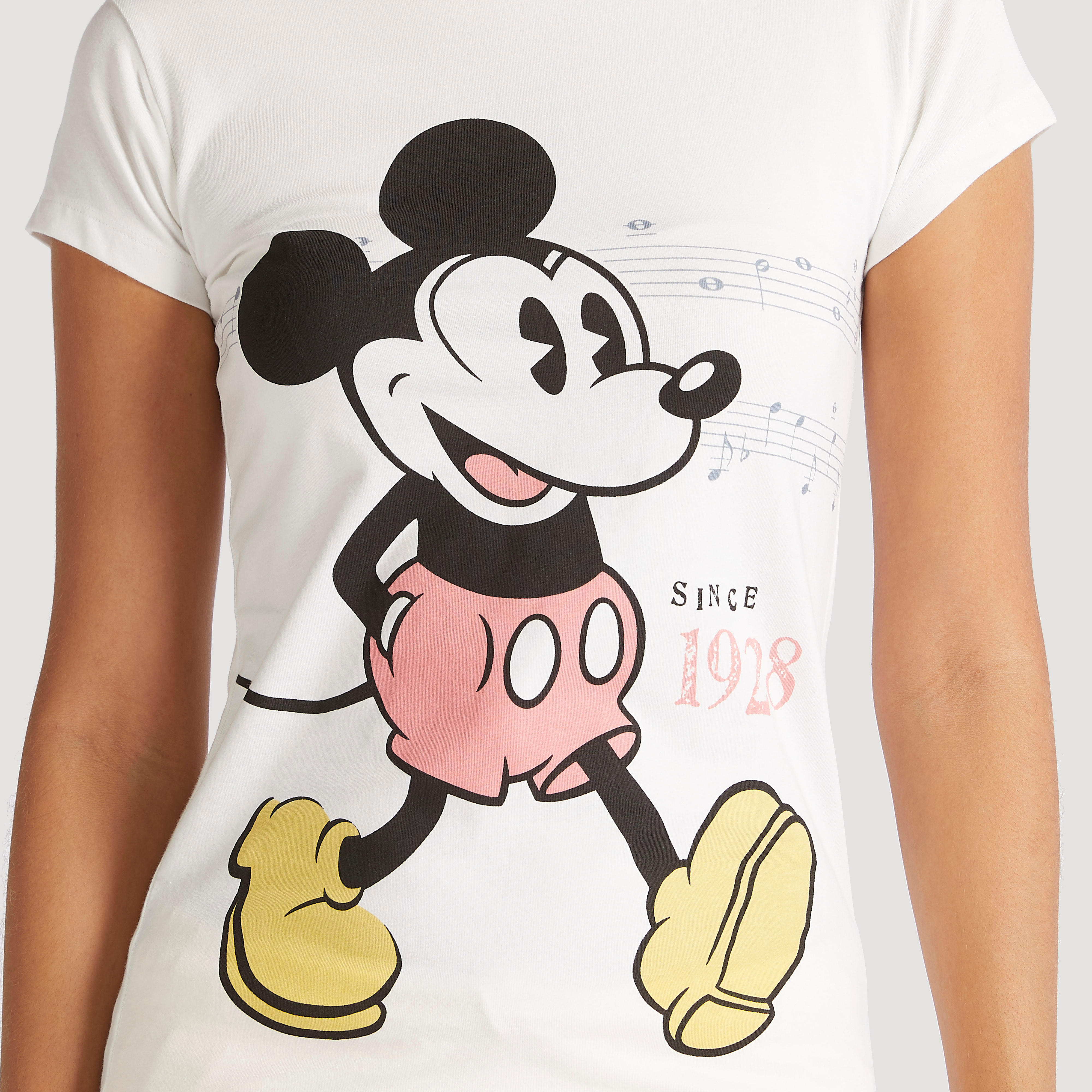 تيشيرت بياقة ضيّقة وأكمام كاب وطبعات ميكي ماوس-women-clothing-tshirts-image-3