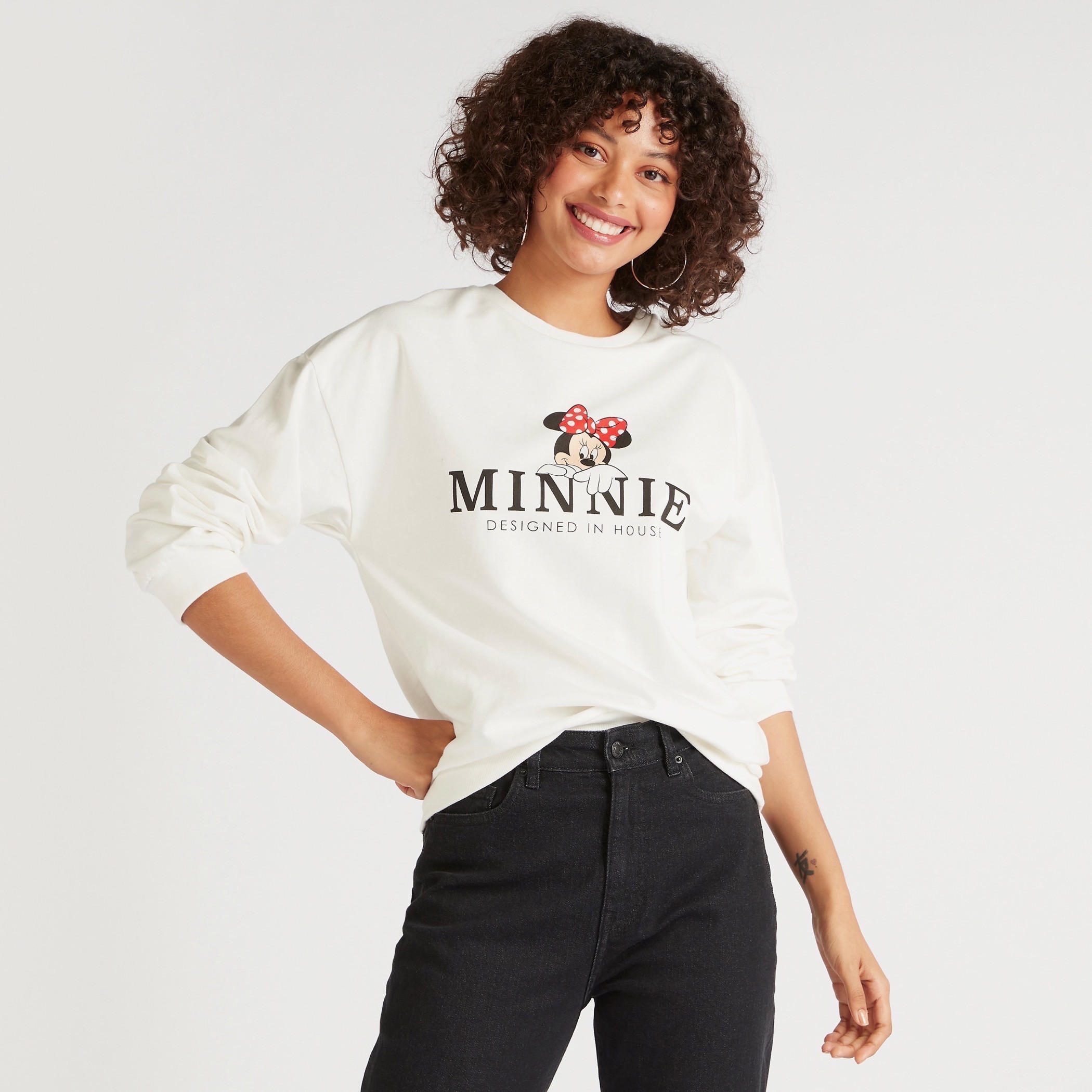 Minnie Mouse Print Sweatshirt with Long Sleeves and Crew Neck-women-winterwear-hoodiesandsweatshirts-sweatshirts-image-5