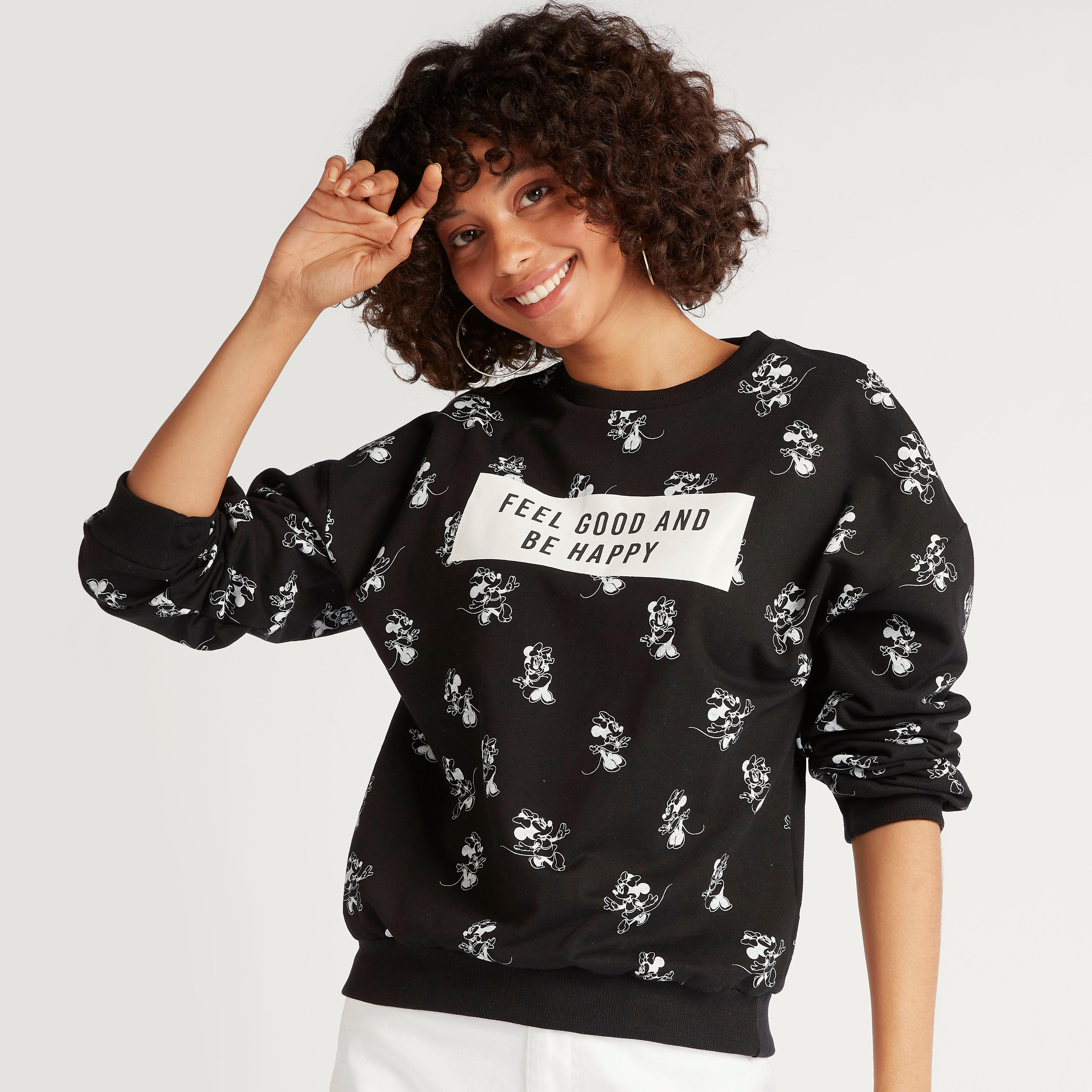 سويت شيرت بياقة ضيقة وأكمام طويلة وطبعات ميني ماوس-women-winterwear-hoodiesandsweatshirts-sweatshirts-image-5