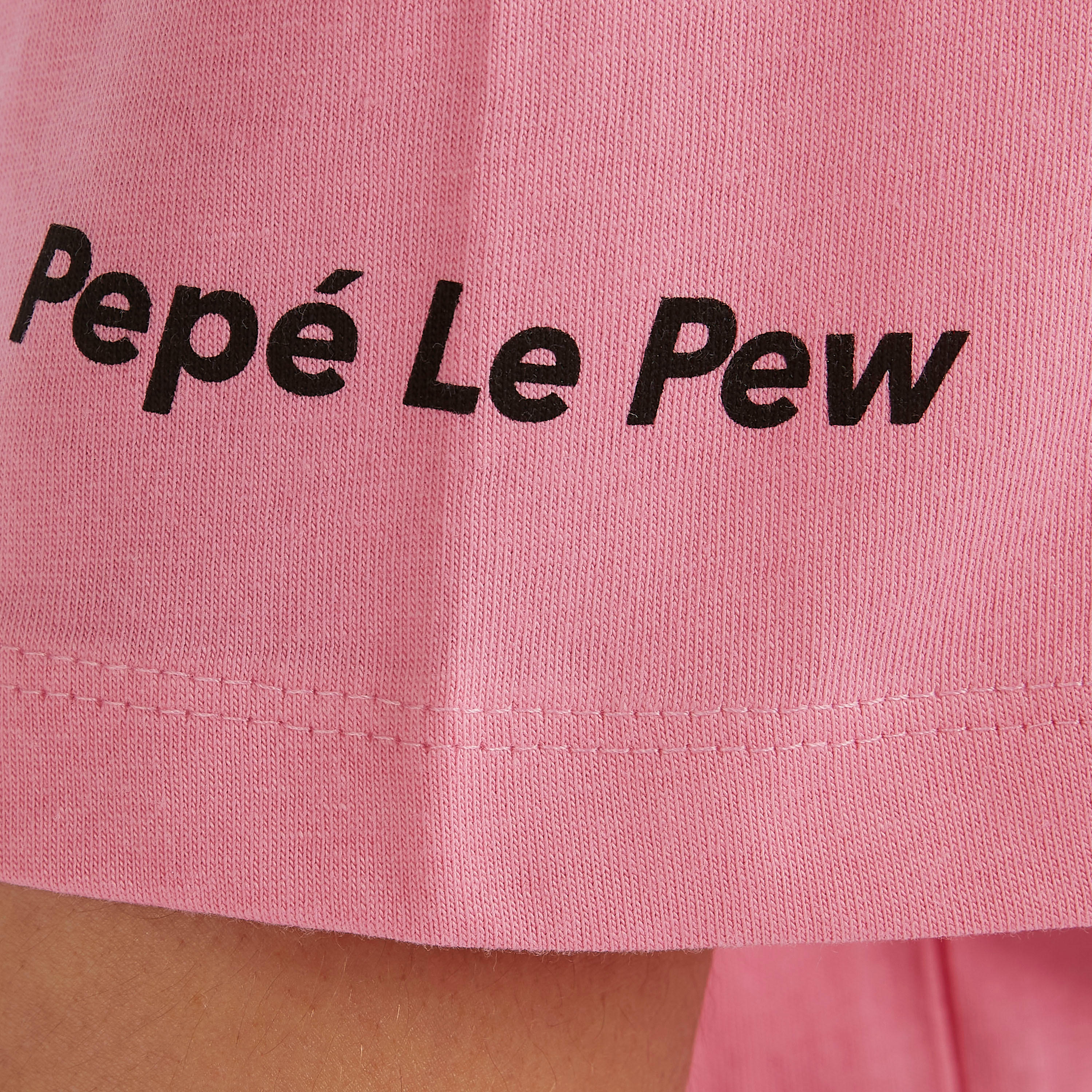 تيشيرت بياقة ضيّقة وأكمام قصيرة وطبعات بيبي لي بيو-women-clothing-tshirts-image-5