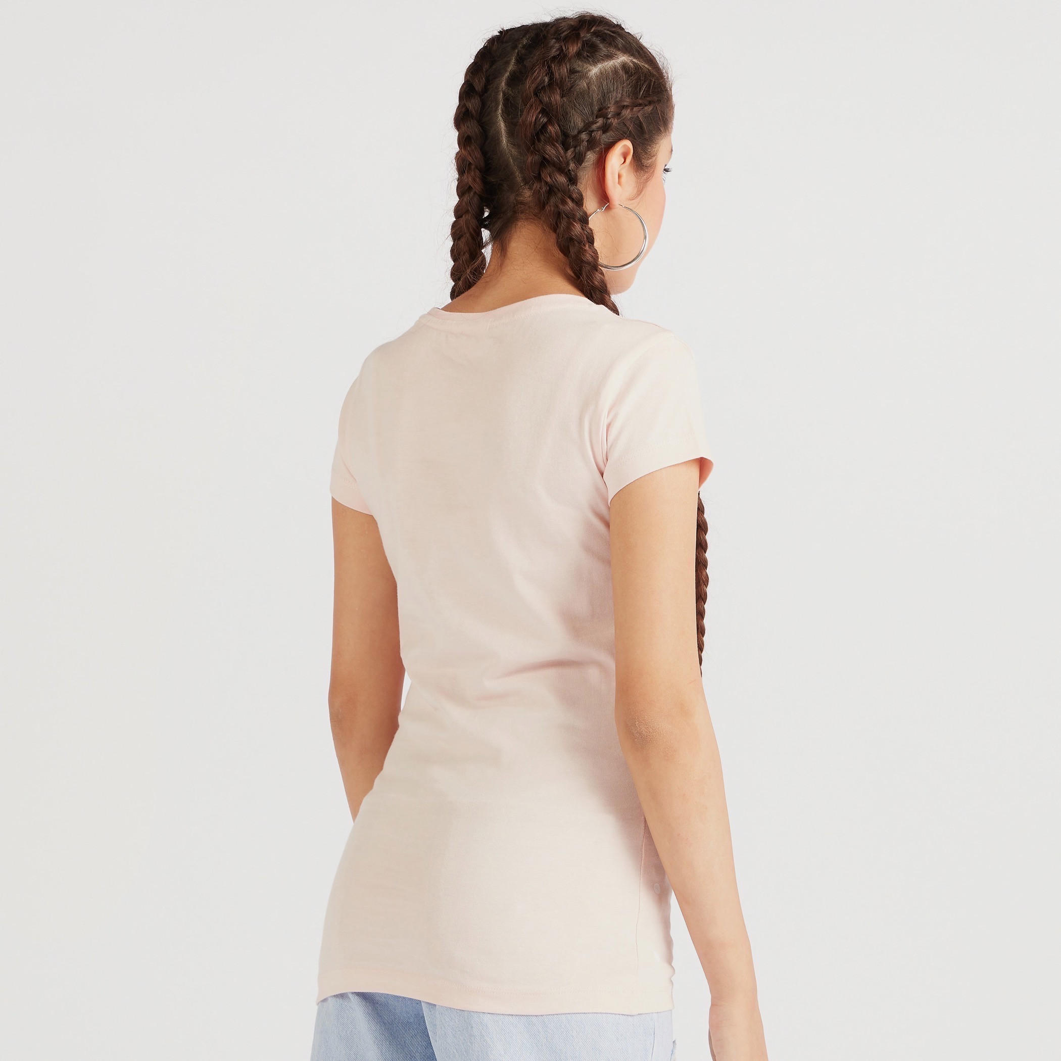 تيشيرت بياقة ضيقة وأكمام كاب وطبعات غارفيلد أند أودي-women-clothing-tshirts-image-3