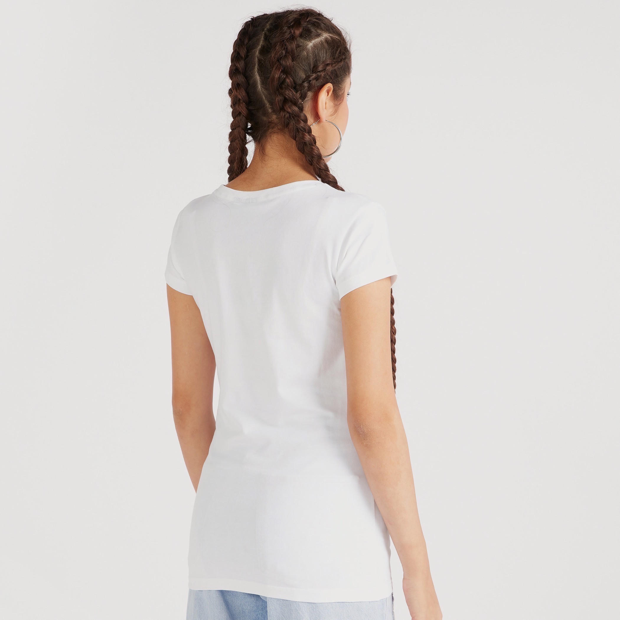 Printed Crew Neck T-shirt with Short Sleeves-women-clothing-tshirts-image-4