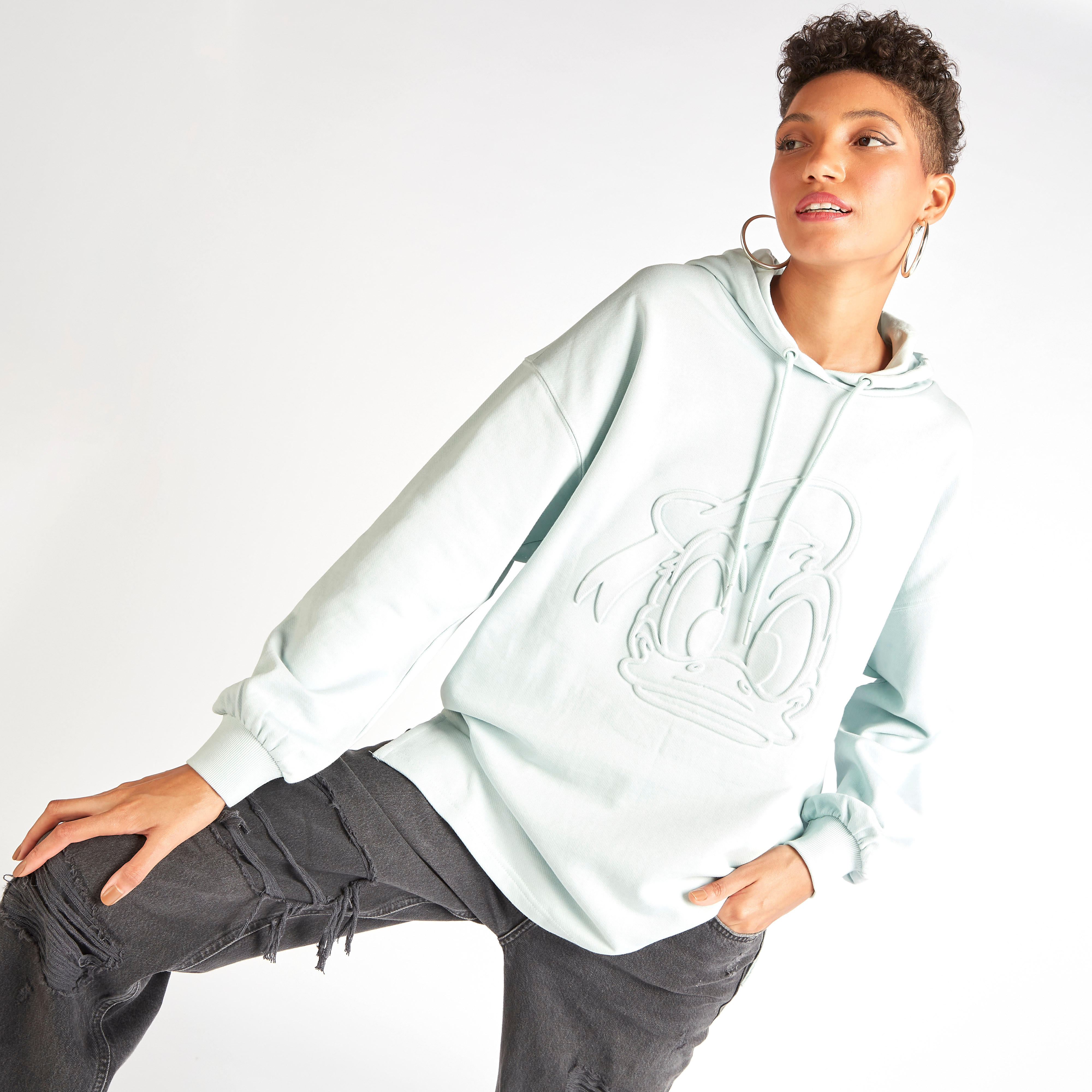 هودي بأكمام طويلة ونقوش دونالد داك-women-winterwear-hoodiesandsweatshirts-hoodies-image-5