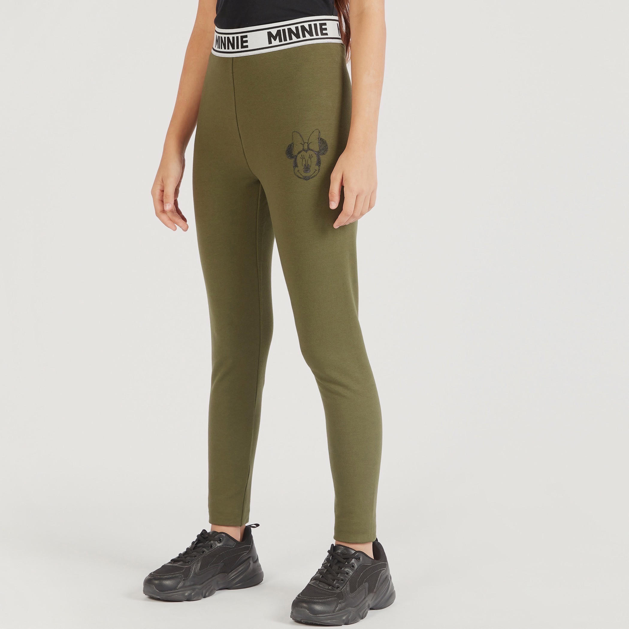 بنطلون ليقنز بقصّة سكيني وخصر مطاطي وطبعات ميني ماوس-women-clothing-bottoms-leggings-image-2