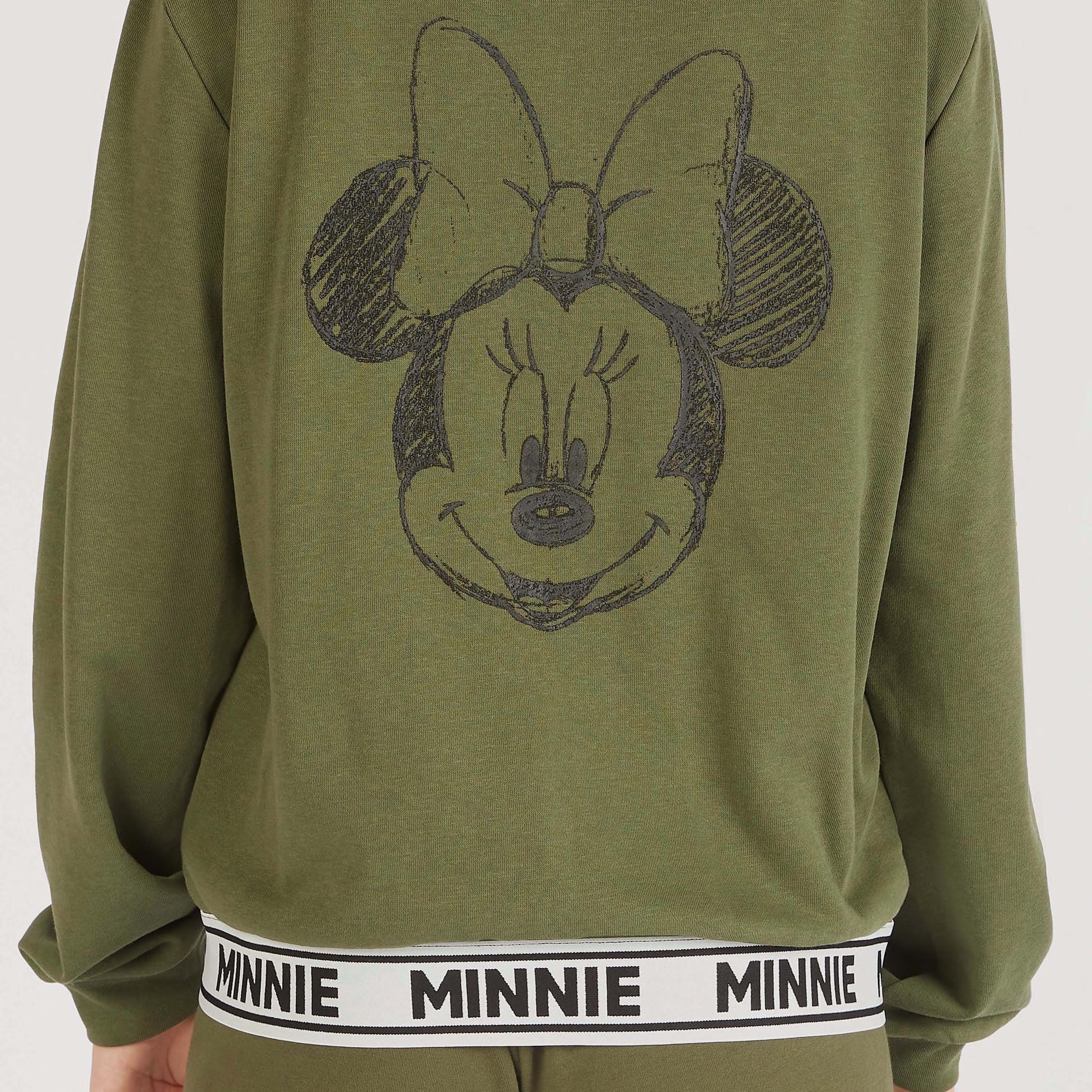 Minnie Mouse Print Jacket with Long Sleeves and Pockets-women-winterwear-coatsandjackets-jackets-image-3