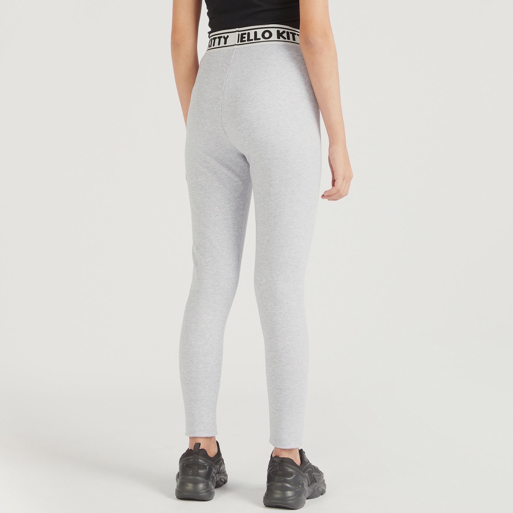 بنطلون ليقنز بطبعات هالو كيتي وخصر مطاطي متوسط الارتفاع-women-clothing-bottoms-leggings-image-4