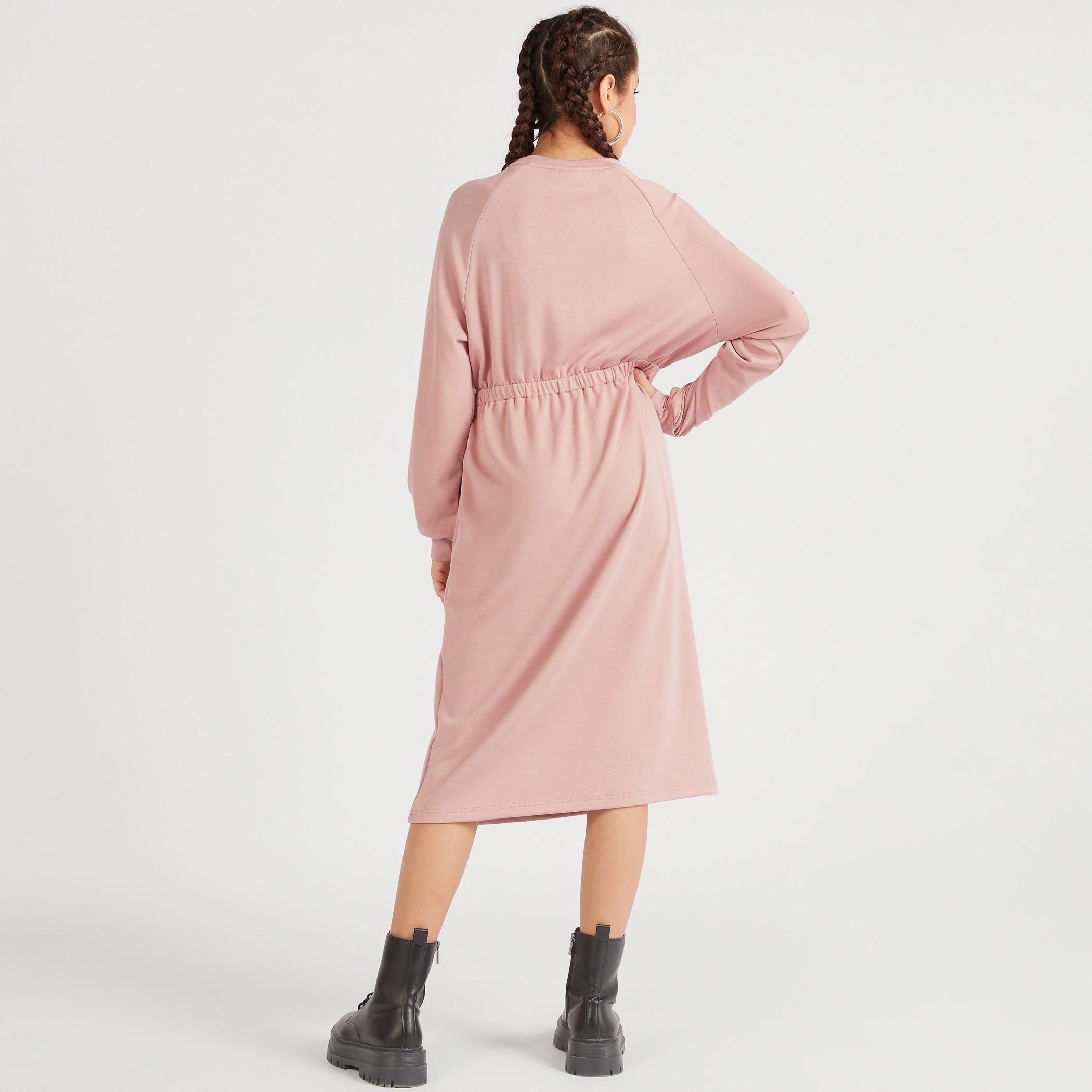 فستان ميدي واسع بتصميم هالو كيتي وأكمام طويلة-women-clothing-dresses-image-4