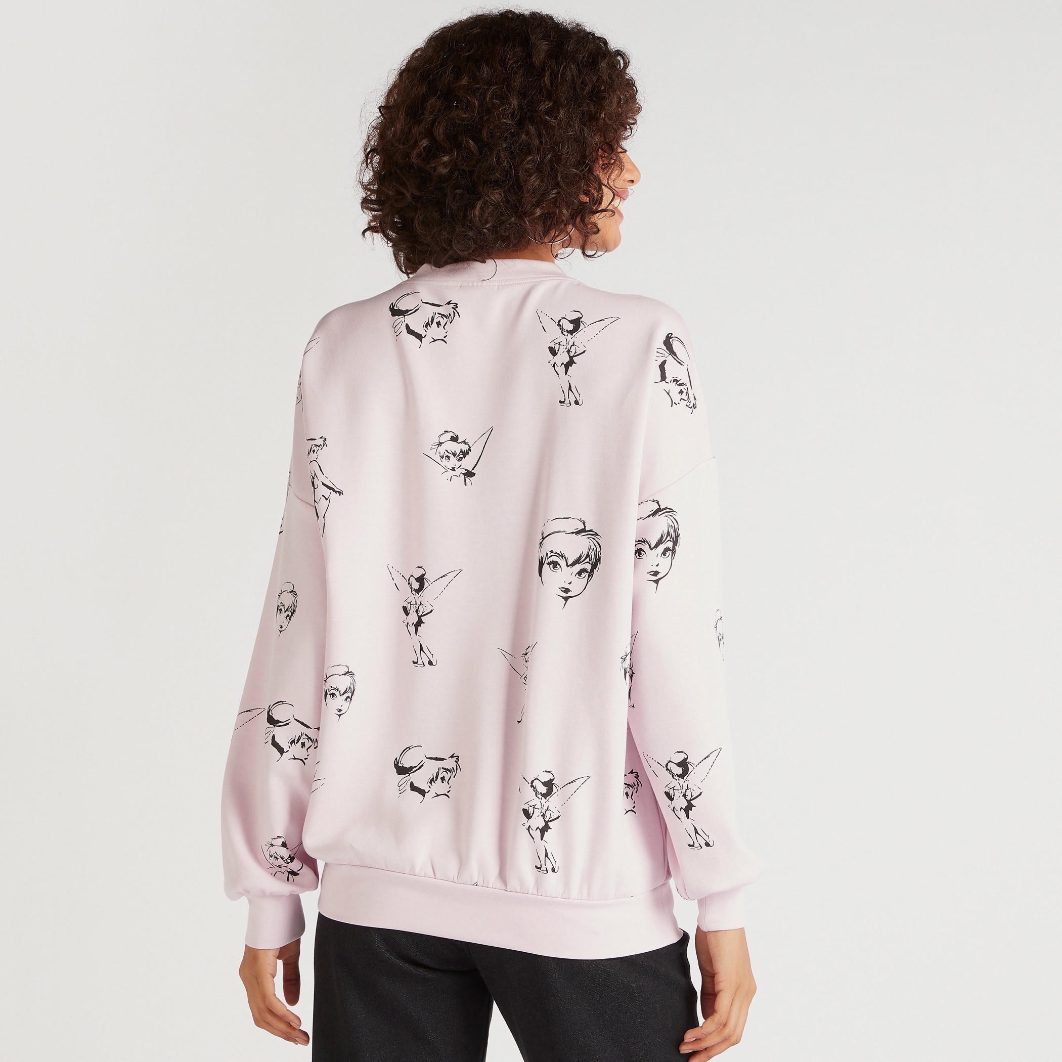 سويت شيرت بياقة ضيقة وأكمام طويلة وطبعات تينكر بيل-women-winterwear-hoodiesandsweatshirts-sweatshirts-image-1
