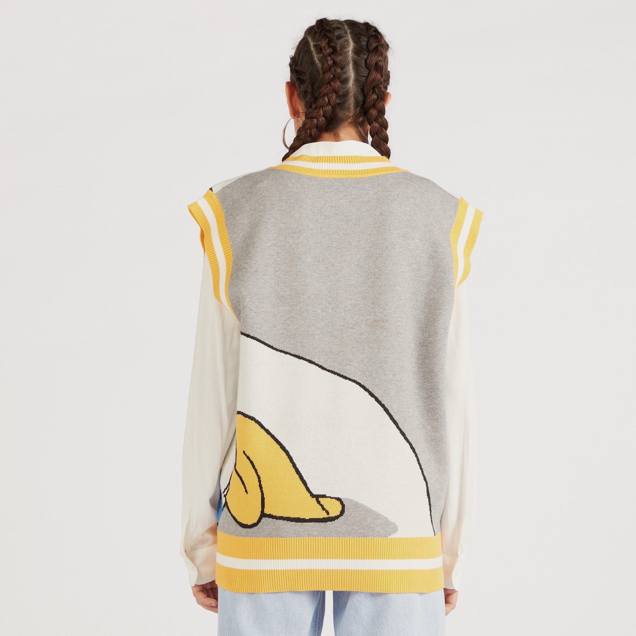 كنزة دون أكمام بياقة V وطبعات دونالد داك-women-clothing-cardigansandjumpers-jumpers-image-4