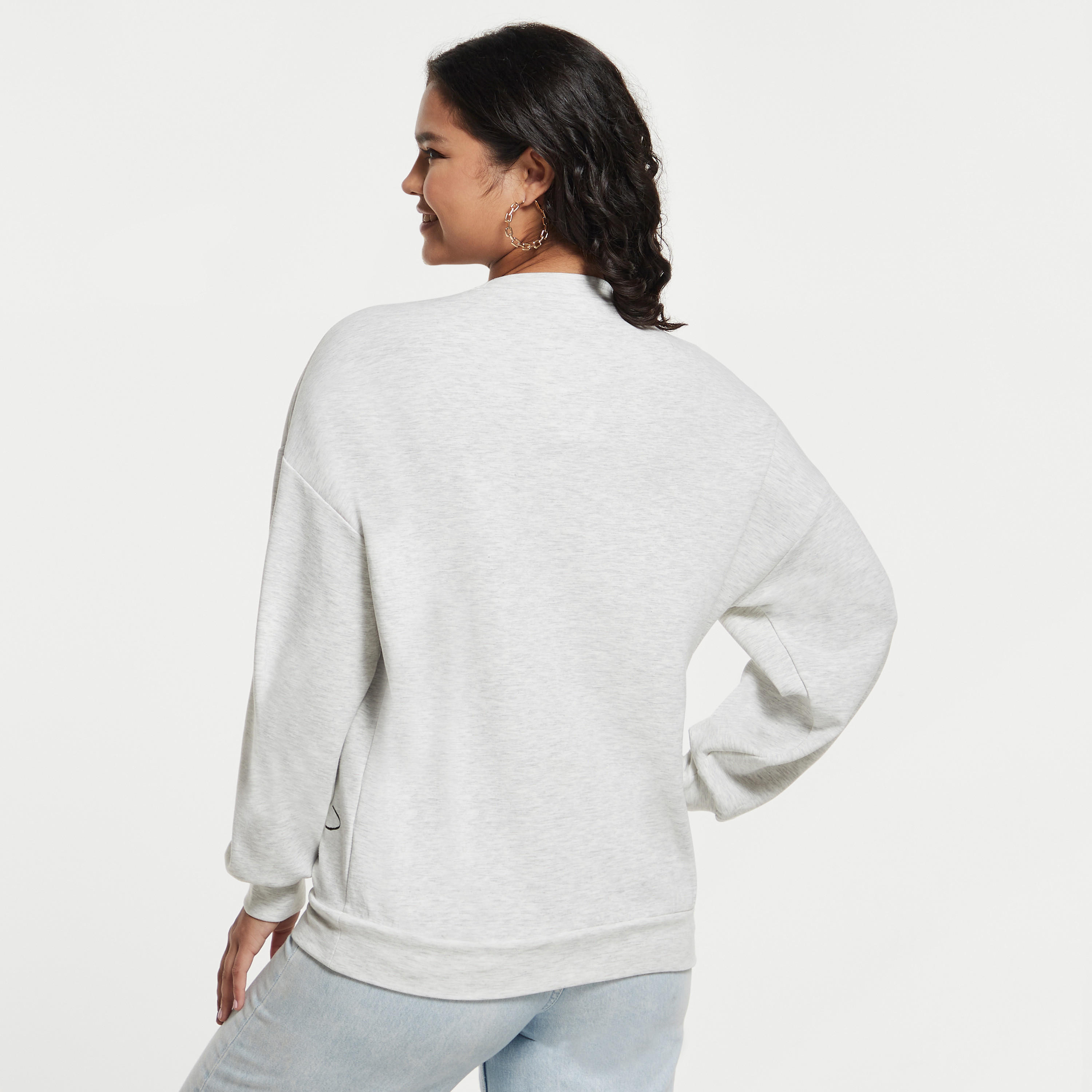 Mickey Mouse Print Crew Neck Sweatshirt with Long Sleeves-women-winterwear-hoodiesandsweatshirts-sweatshirts-image-3
