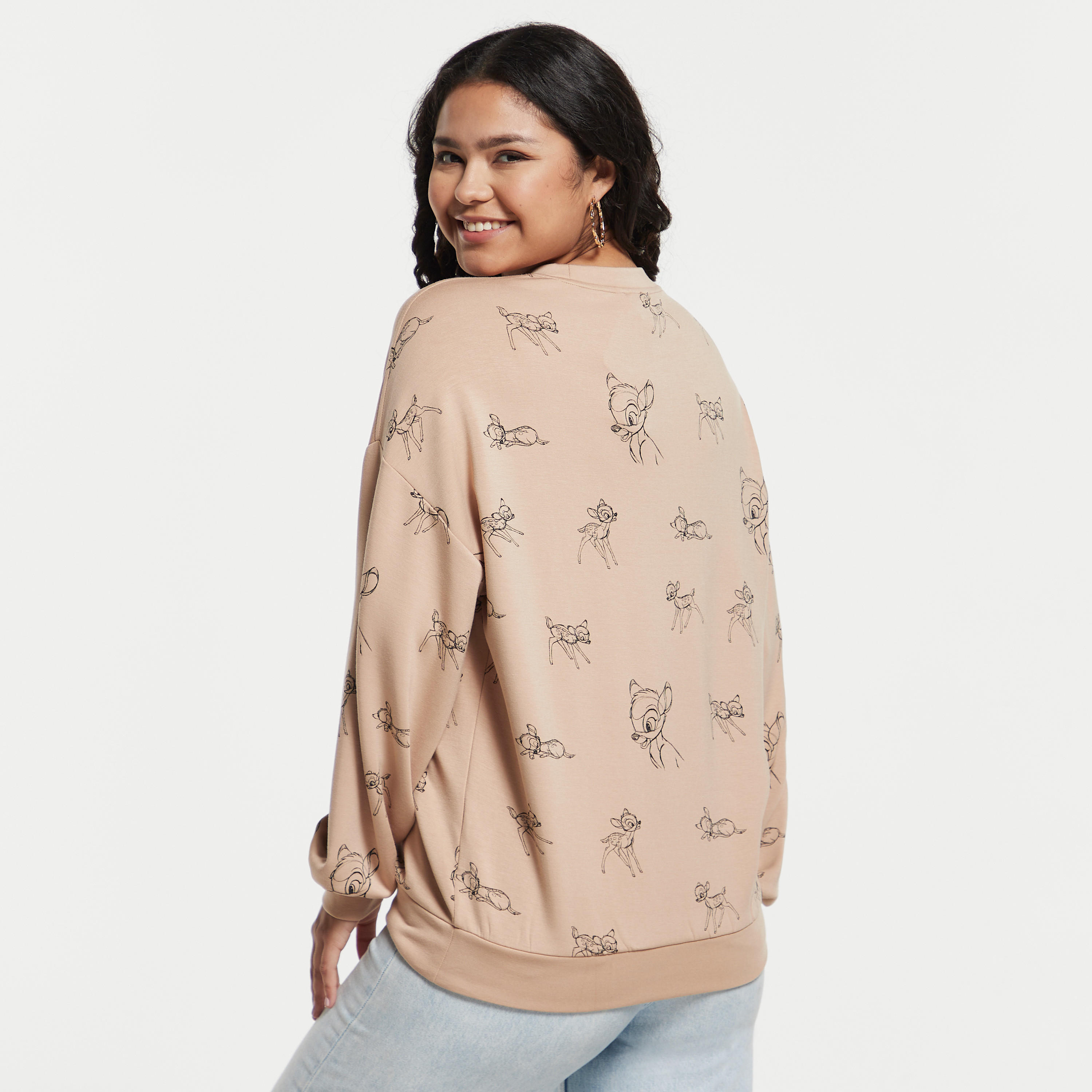 سويت شيرت بياقة ضيقة وأكمام طويلة وطبعات بامبي-women-winterwear-hoodiesandsweatshirts-sweatshirts-image-3