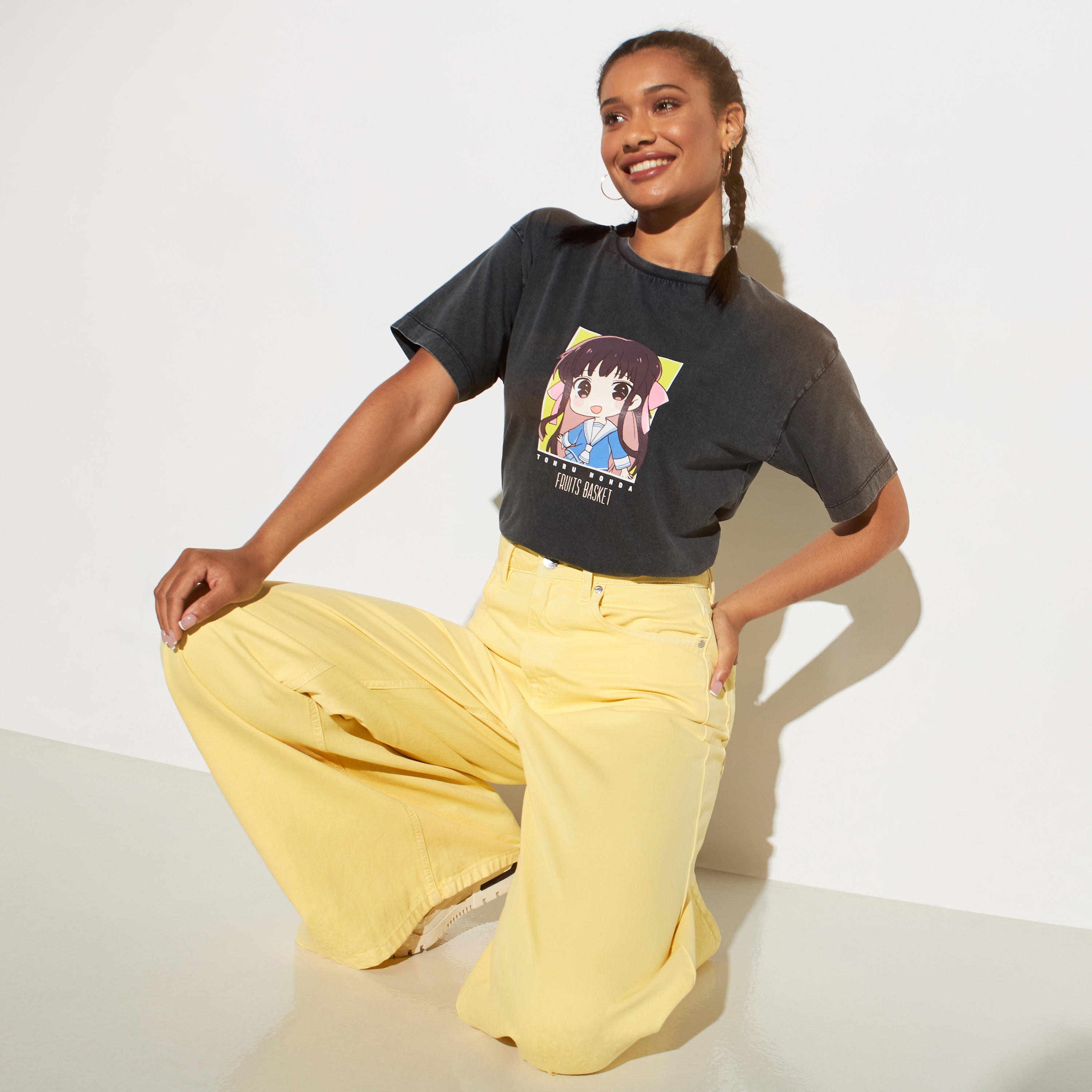 تيشيرت بوكسي بياقة مستديرة وطبعات-women-clothing-tshirts-image-5